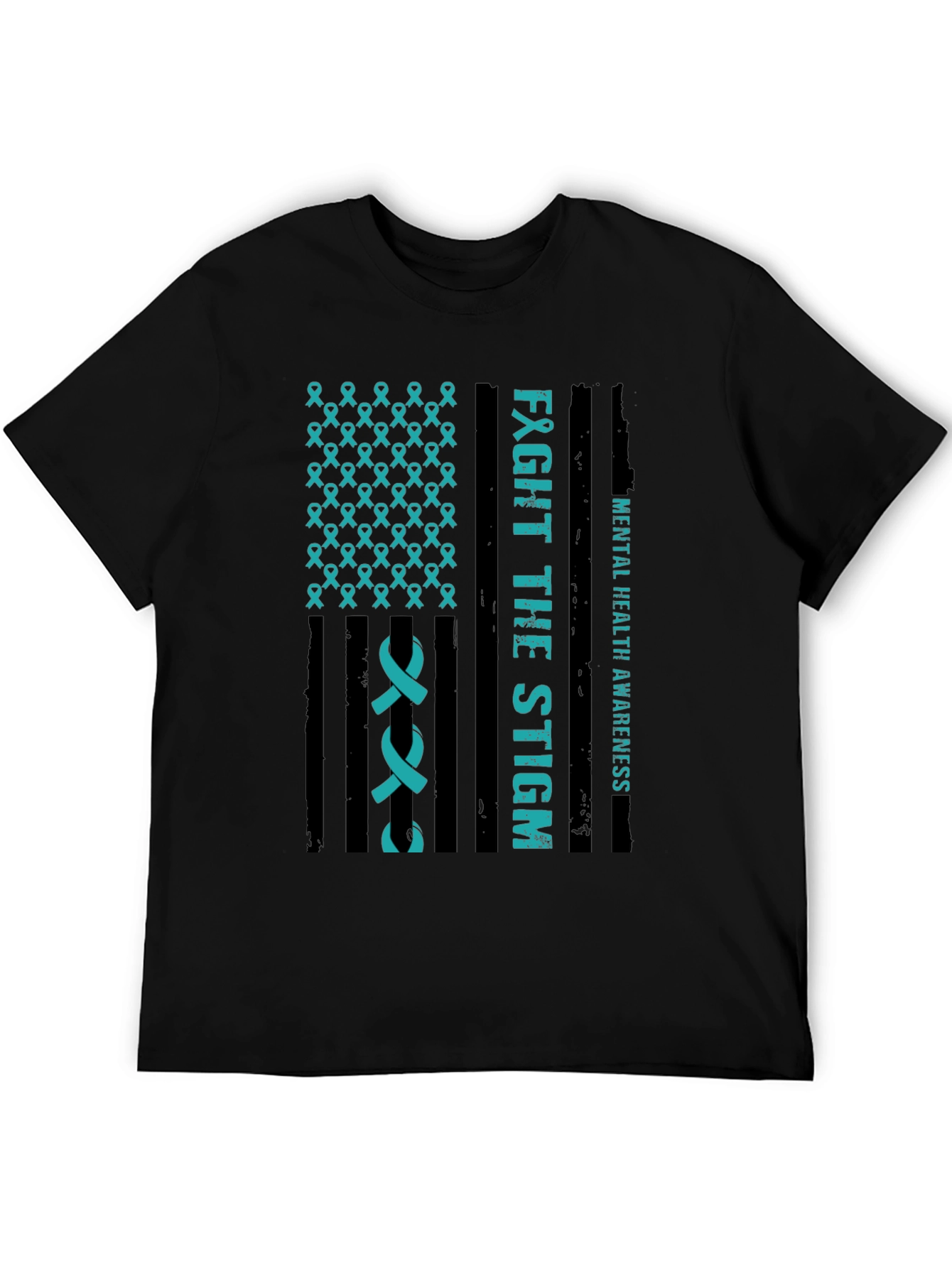 Black Mental Health Awareness T-Shirt - Fight The Stigma view 5