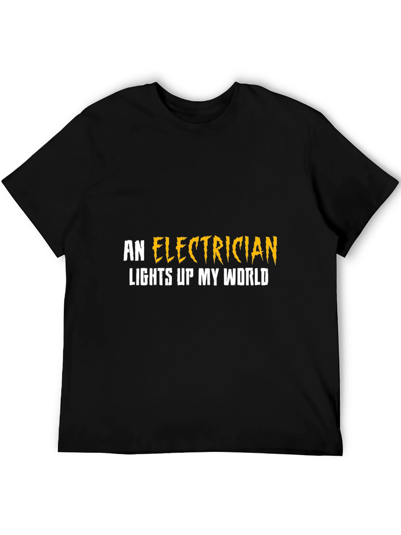 Black Electrician Lights Up My World T-Shirt view 5