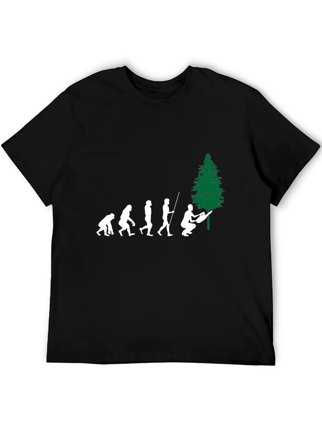 Black Evolution of Lumberjack Black T-Shirt view 5