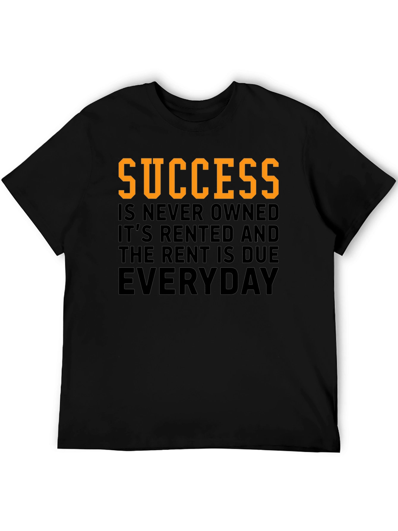 Black Success Rent Due Everyday Graphic Tee view 5