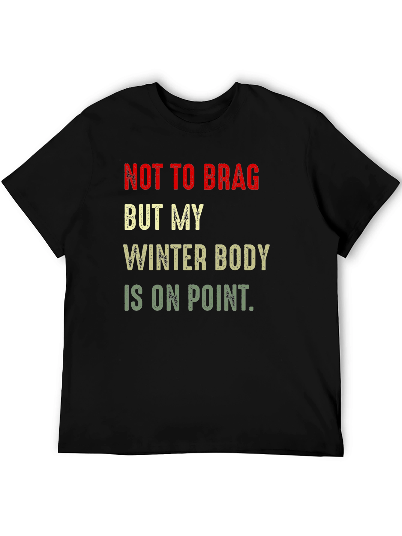 Black Winter Body On Point T-Shirt - Funny Graphic Tee view 5