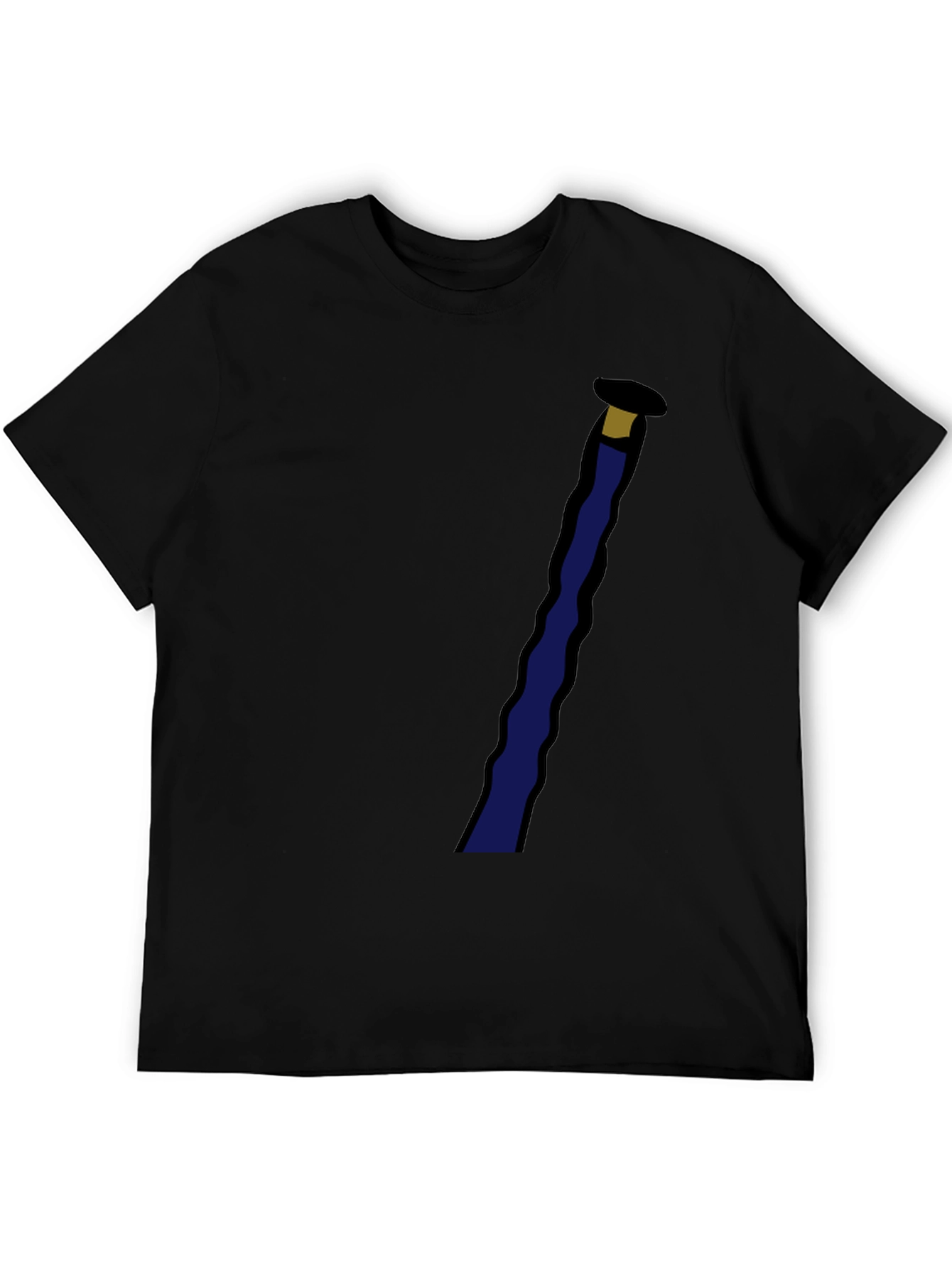 Black Novelty Black T-Shirt with Staff Graphic view 5
