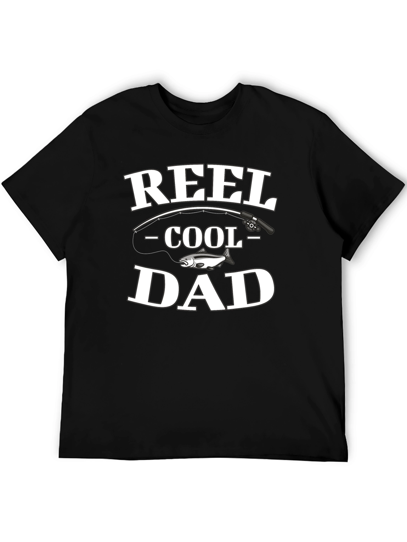 Black Reel Cool Dad Black Cotton T-Shirt view 5