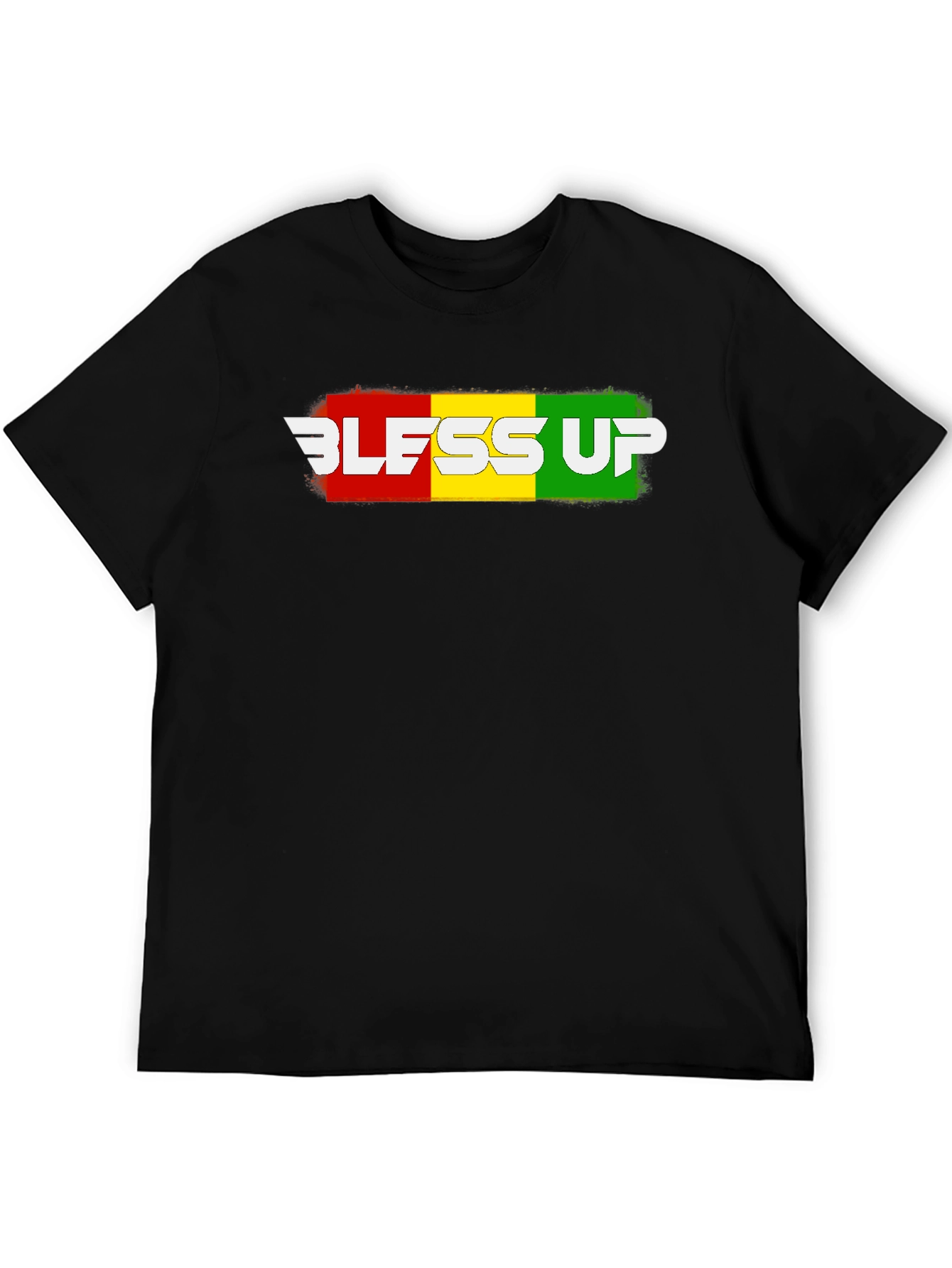 Black Bless Up Rasta T-Shirt - Reggae Style view 5