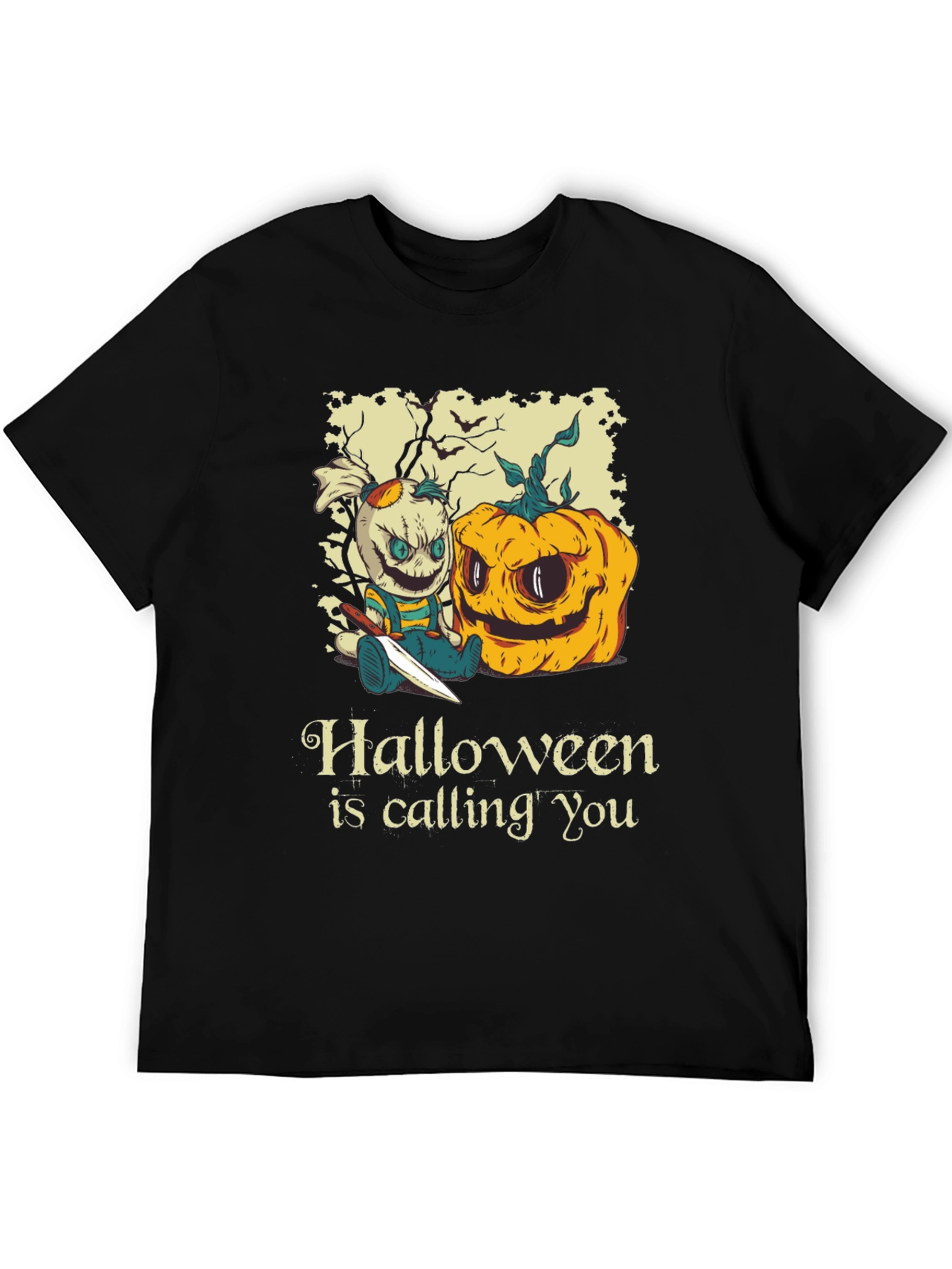 Black Halloween is Calling You T-Shirt view 5