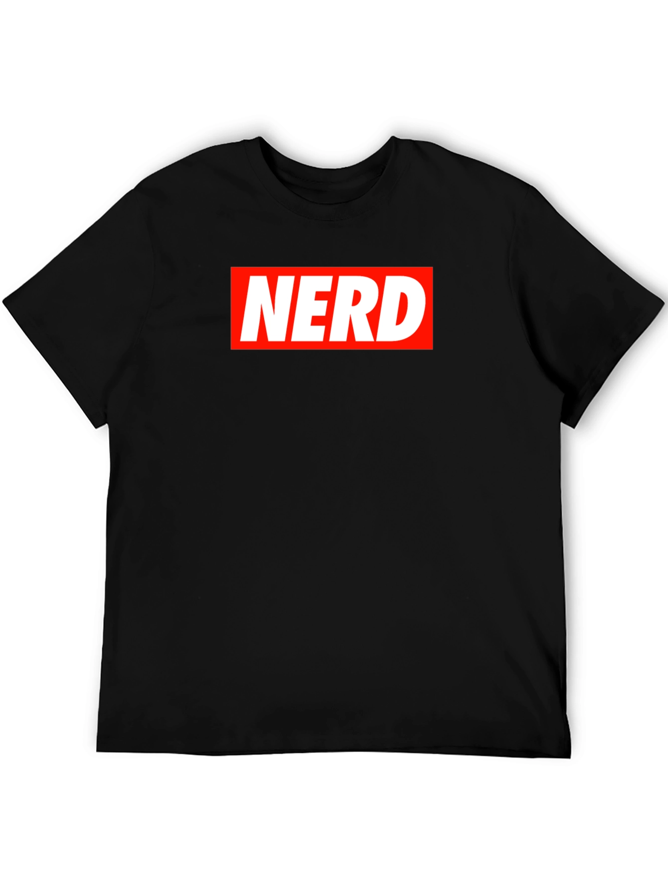 Black Nerd Box Logo Black T-Shirt view 5