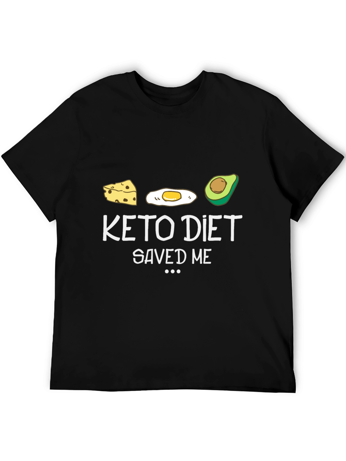 Black Keto Diet Saved Me Graphic T-Shirt - Black view 5