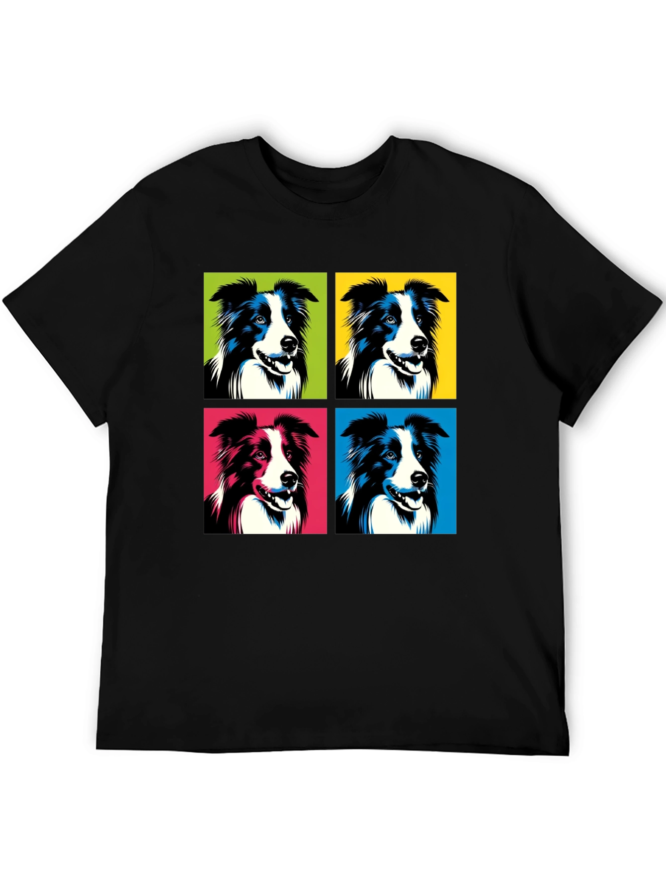 Black Pop Art Dog T-Shirt - Bold Graphic Tee view 5