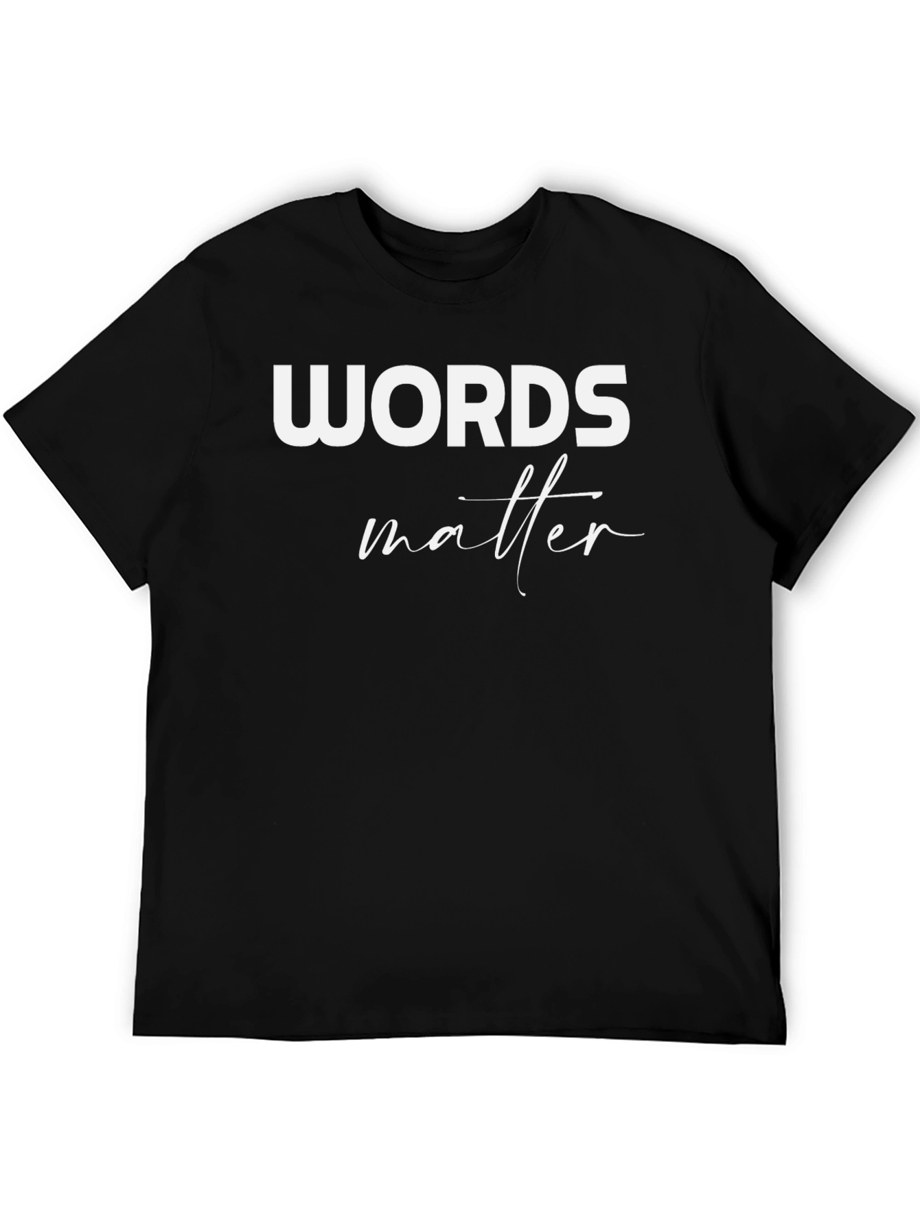 Black Words Matter Graphic T-Shirt - Unisex view 5