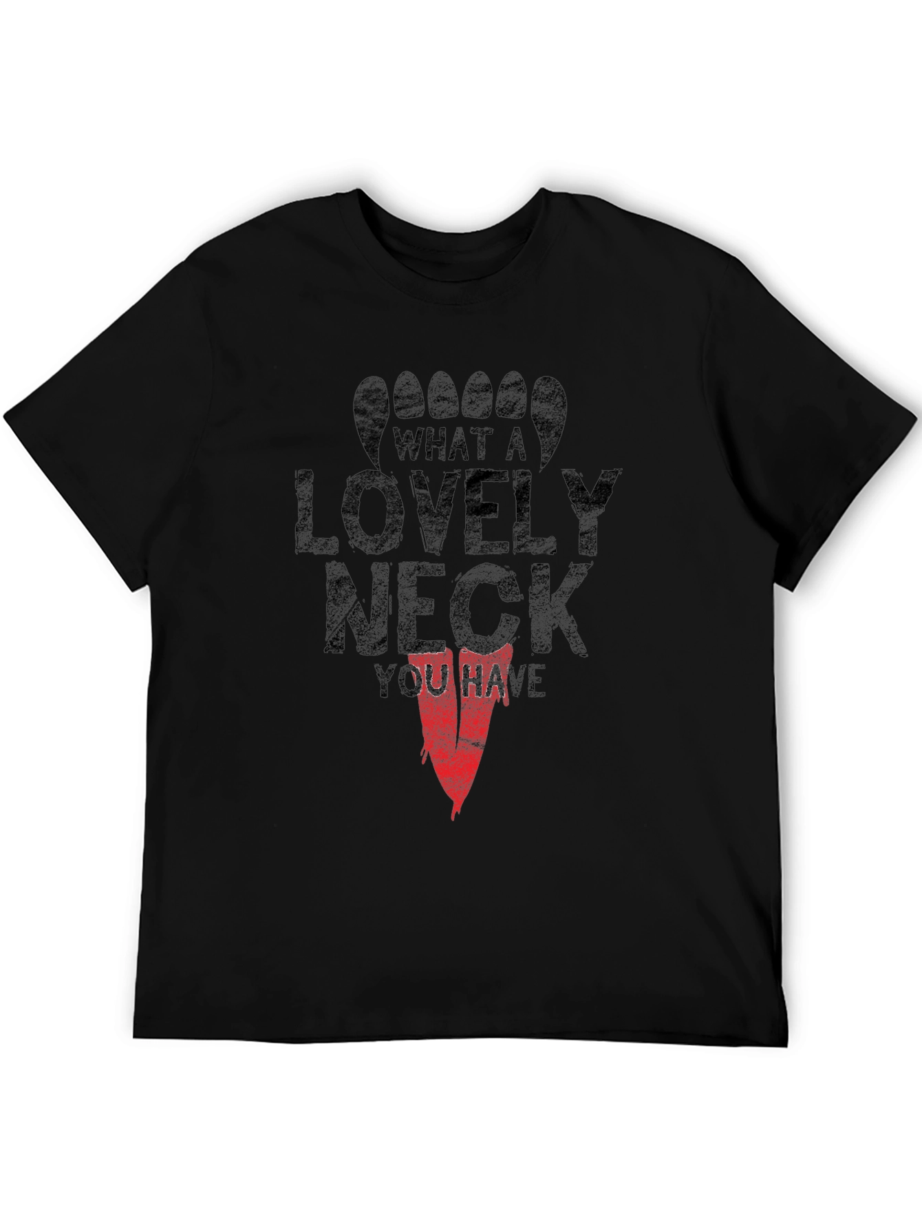 Black What a Lovely Neck T-Shirt Funny Graphic Tee view 5