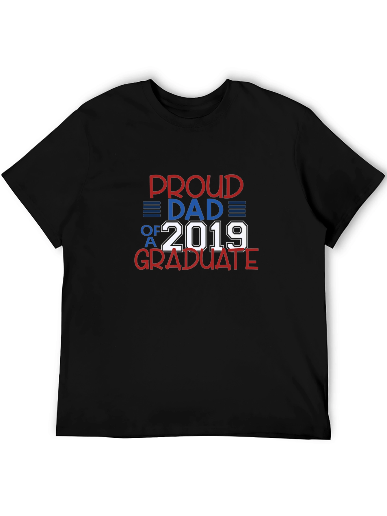 Black Proud Dad of a 2019 Graduate T-Shirt view 5