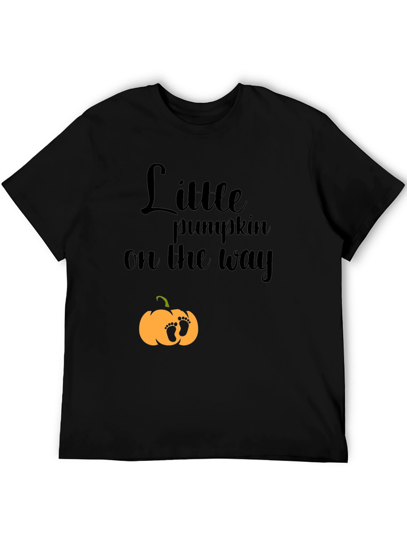 Black Little Pumpkin On The Way T-Shirt view 5