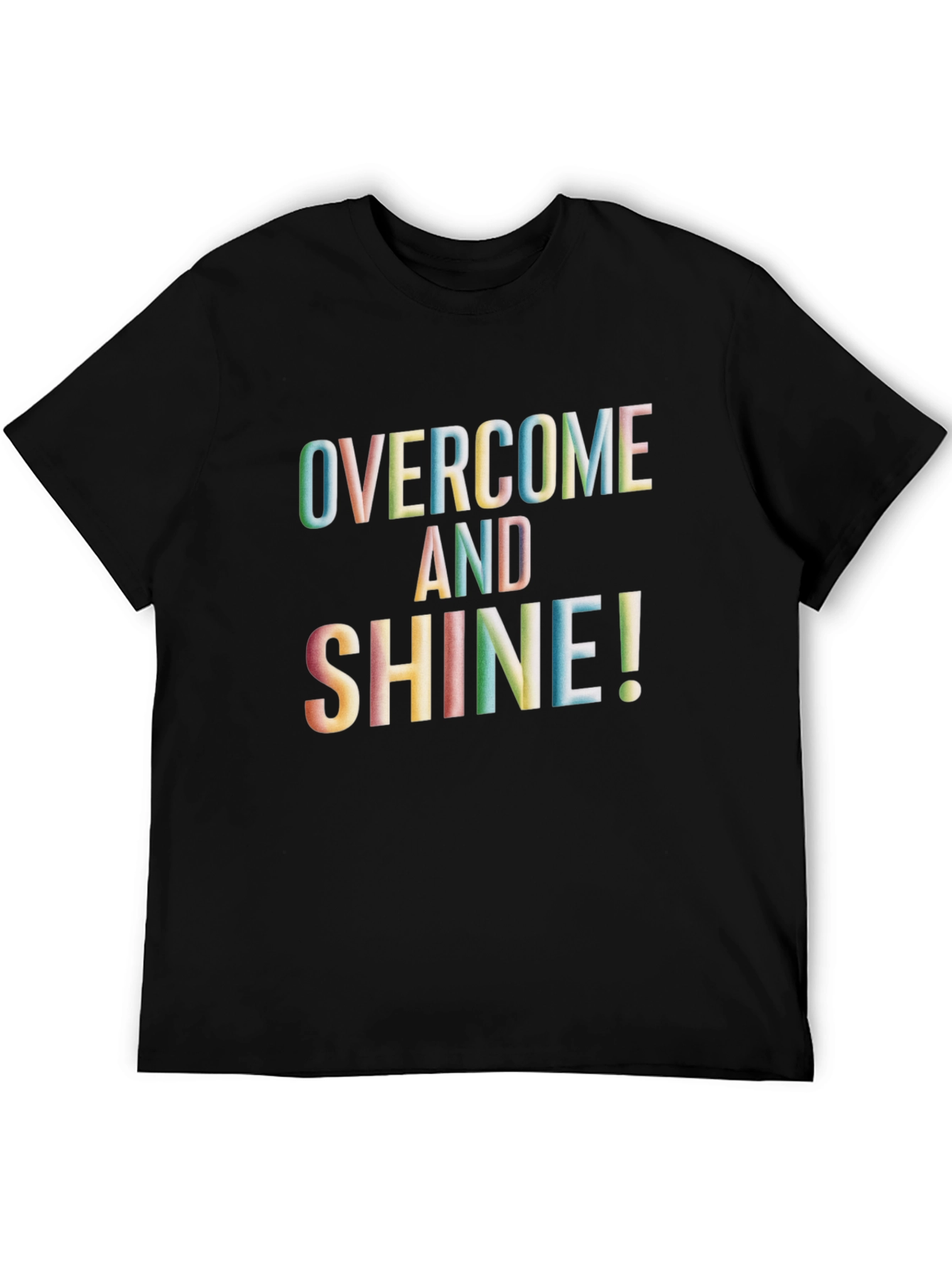 Black Overcome and Shine Graphic Tee - Men's Black T-Shirt view 5
