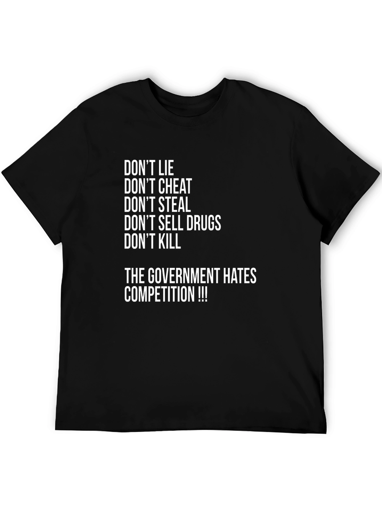 Black Don't Lie Graphic T-Shirt - Anti-Government Slogan Tee view 5