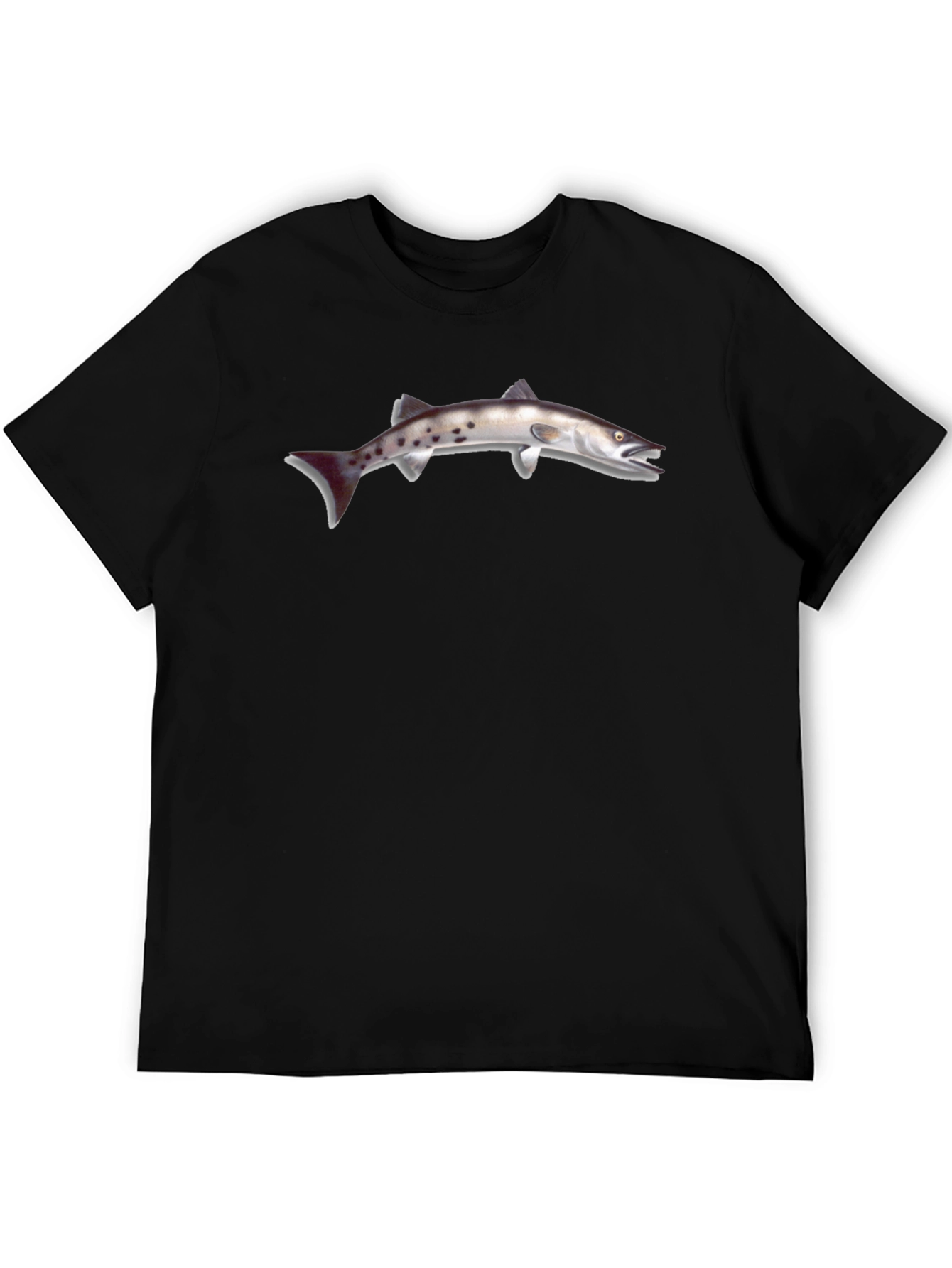 Black Barracuda Graphic T-Shirt - Black, Short Sleeve view 5