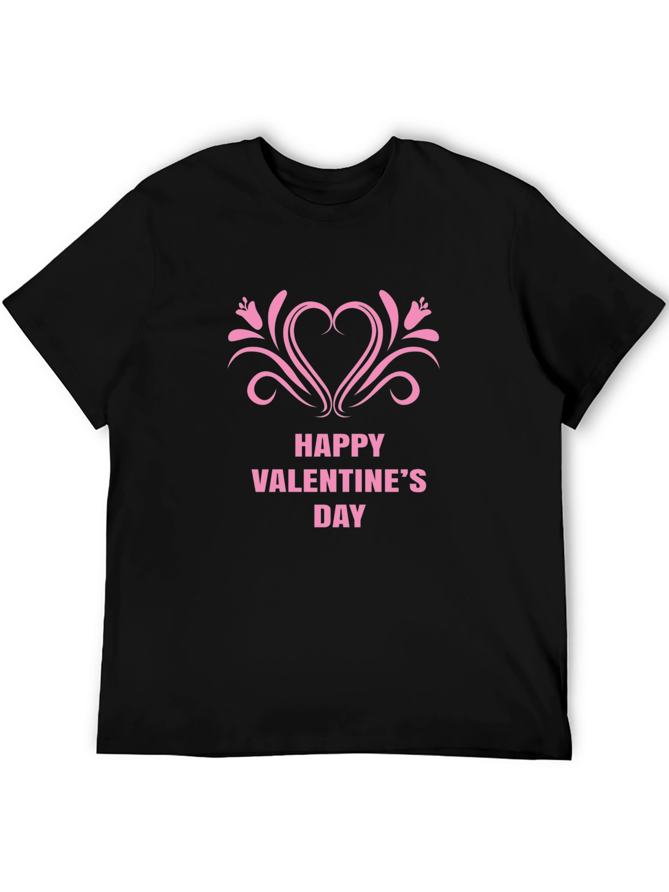 Black Happy Valentine's Day Graphic Tee - Black view 5