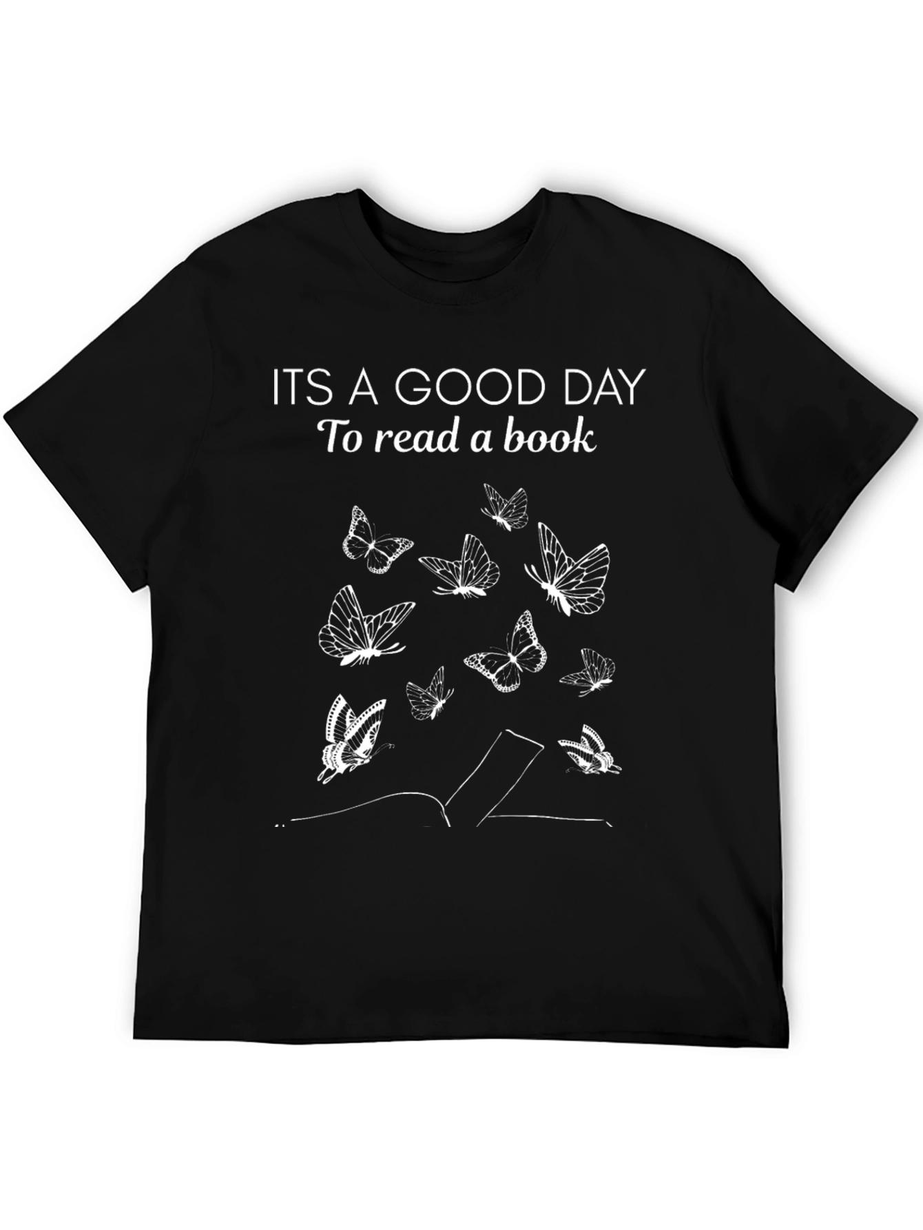 Black It's A Good Day To Read A Book Tee view 5