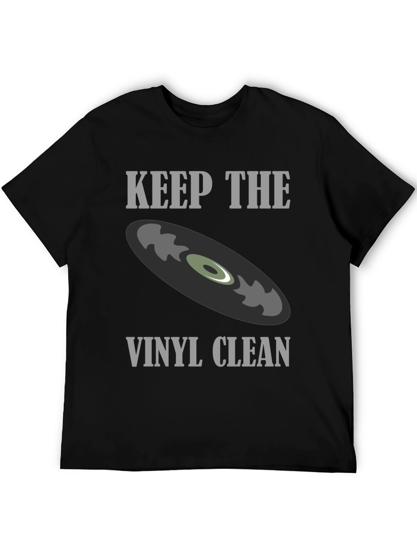Black Keep The Vinyl Clean Graphic Tee view 5
