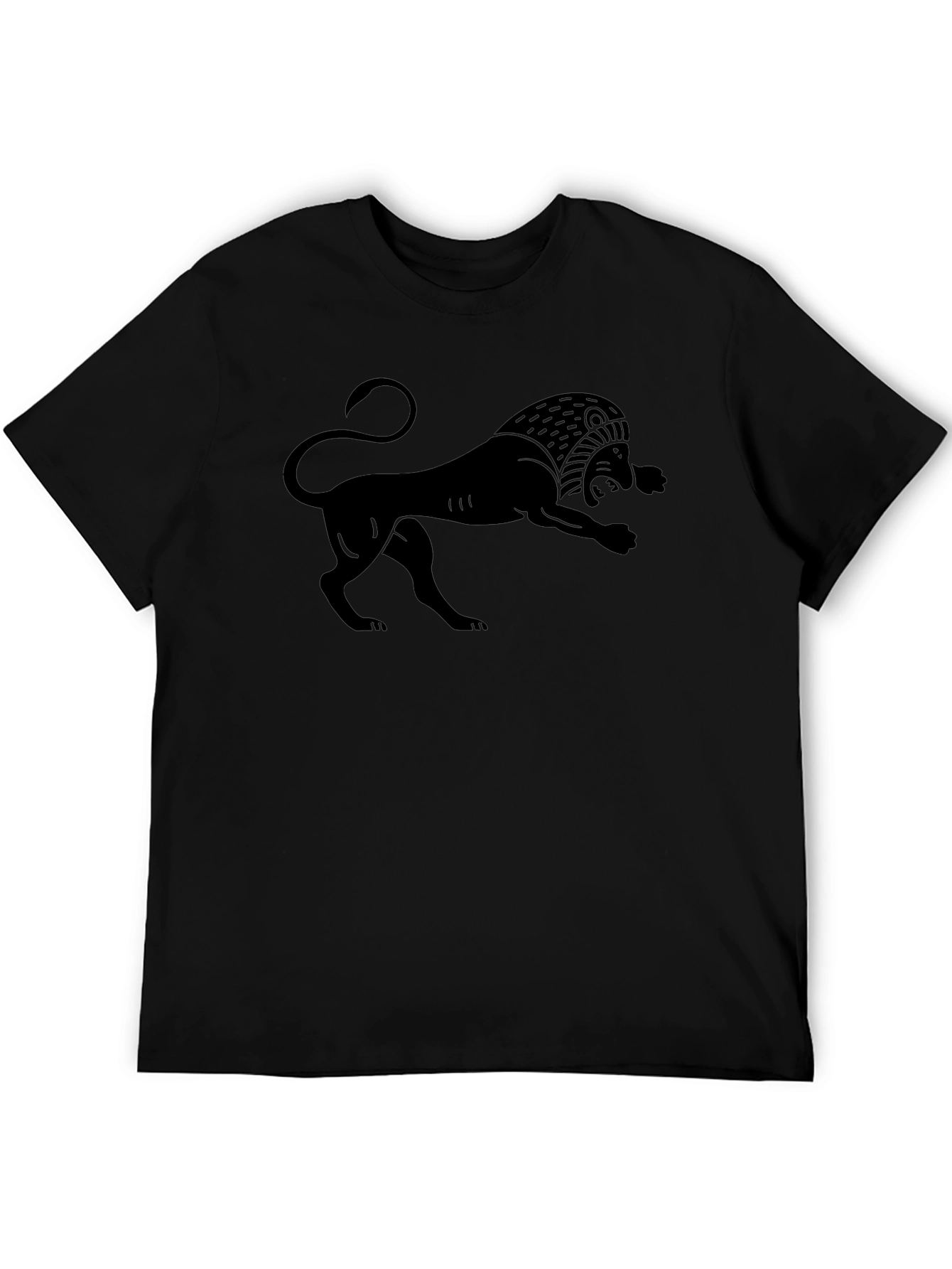 Black Black Lion Graphic Tee - Bold Statement Shirt view 5
