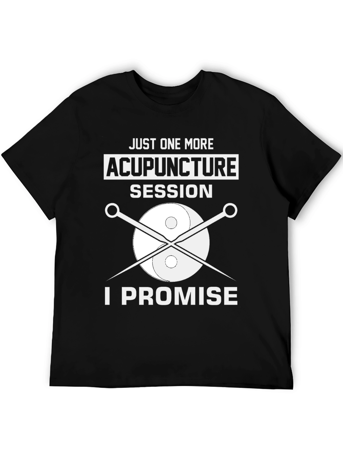 Black Acupuncture Session T-Shirt: Funny Graphic Tee for Health Lovers view 5