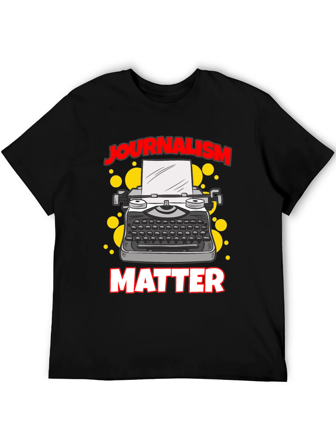 Black Journalism Matters Graphic Tee - Black T-Shirt view 5