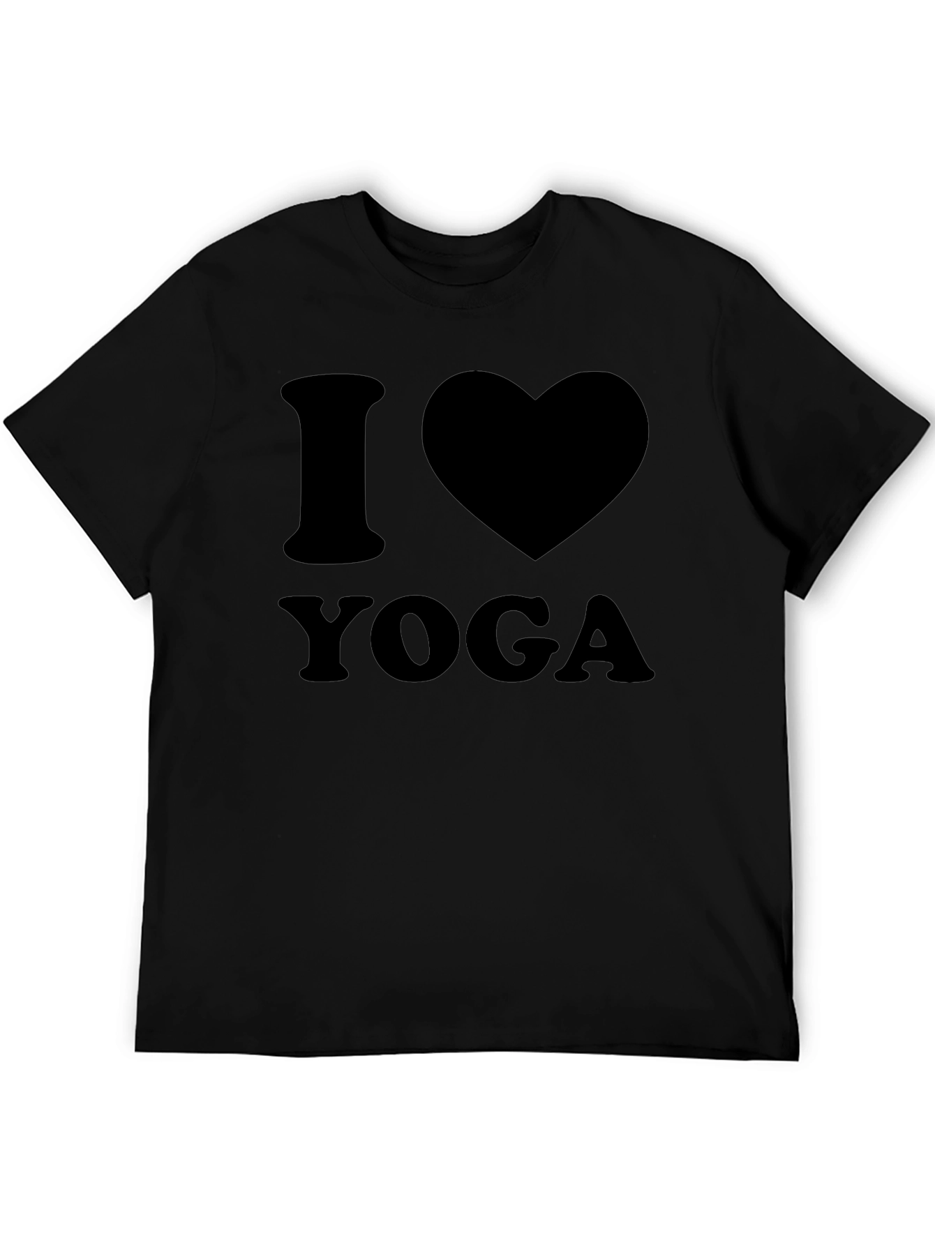 Black I Heart Yoga Black T-Shirt view 5