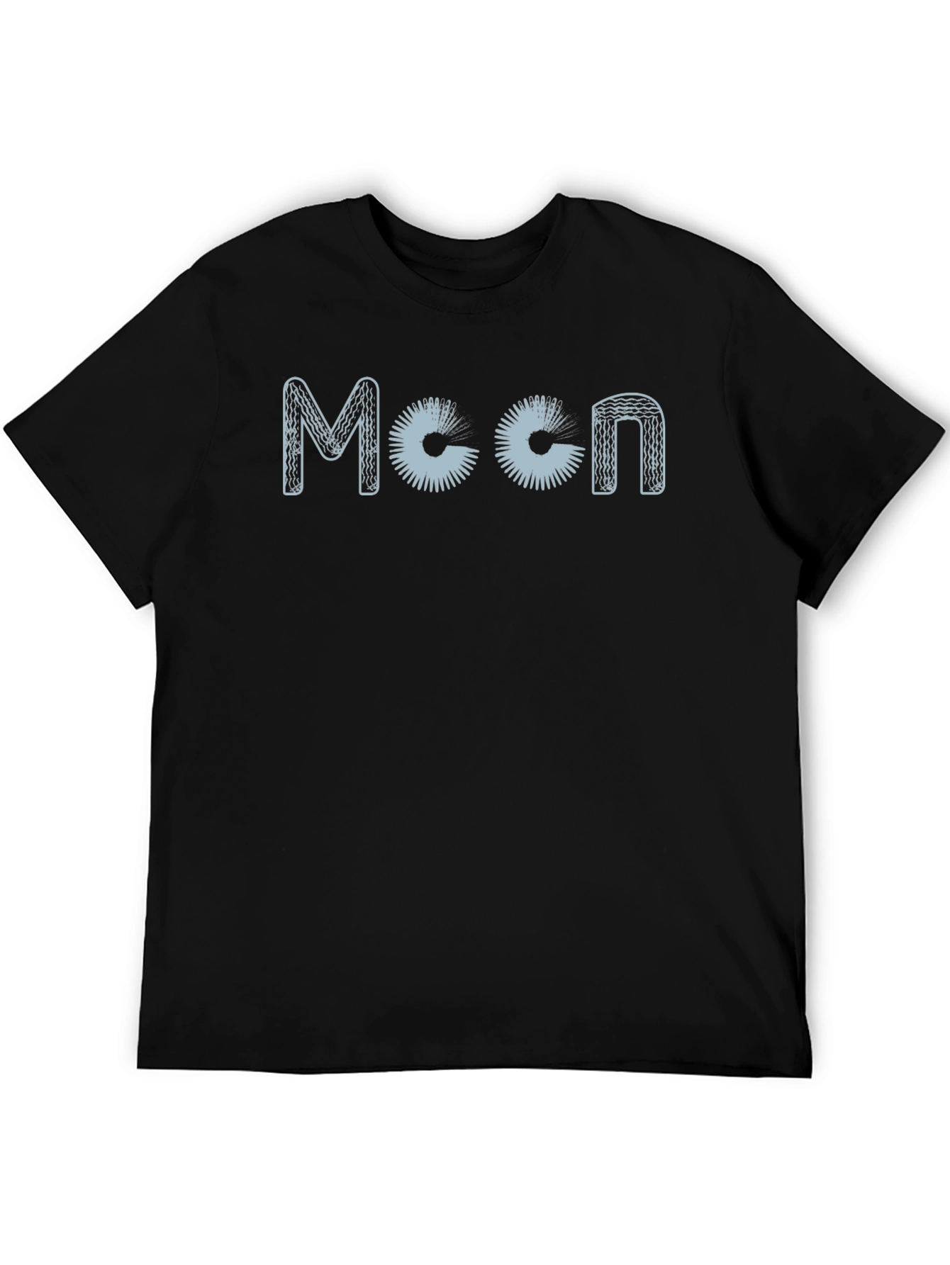 Black Cool "Moon" Graphic Print Black T-Shirt view 5