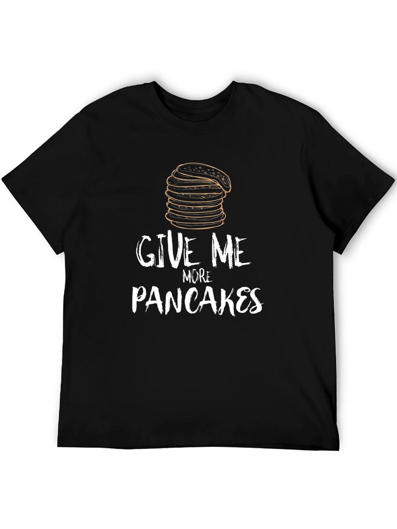 Black Give Me More Pancakes Black Graphic Tee view 5
