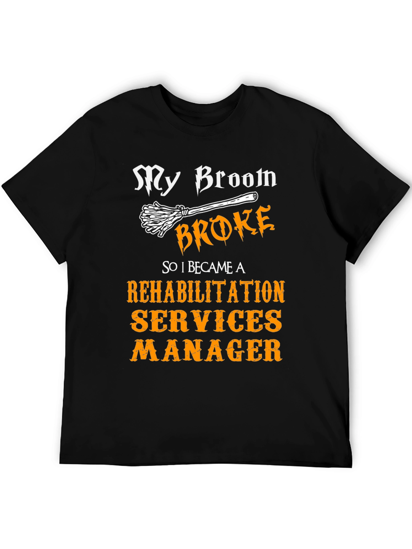 Black Rehabilitation Services Manager Halloween T-Shirt view 5