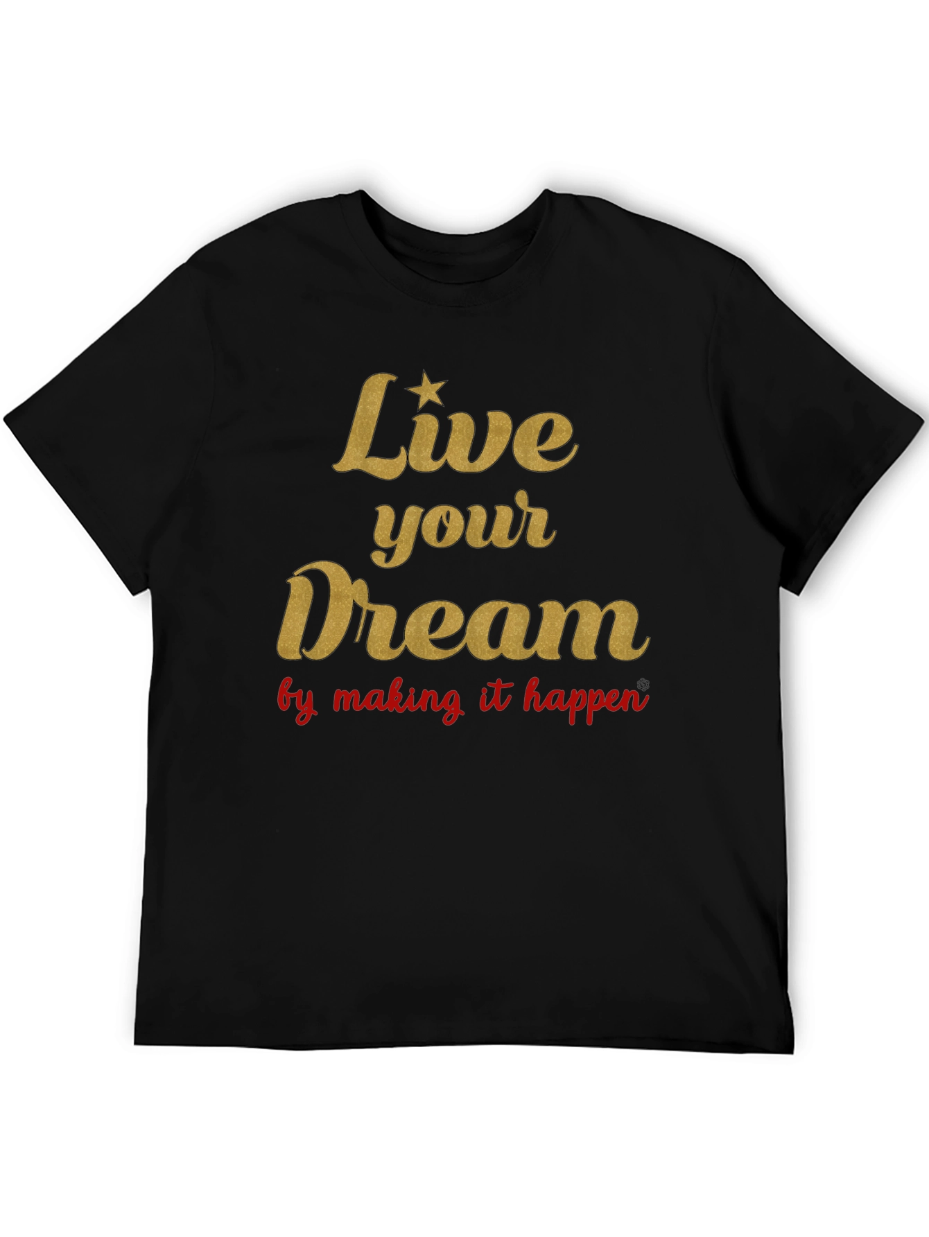 Black Live Your Dream Graphic Tee - Black view 5