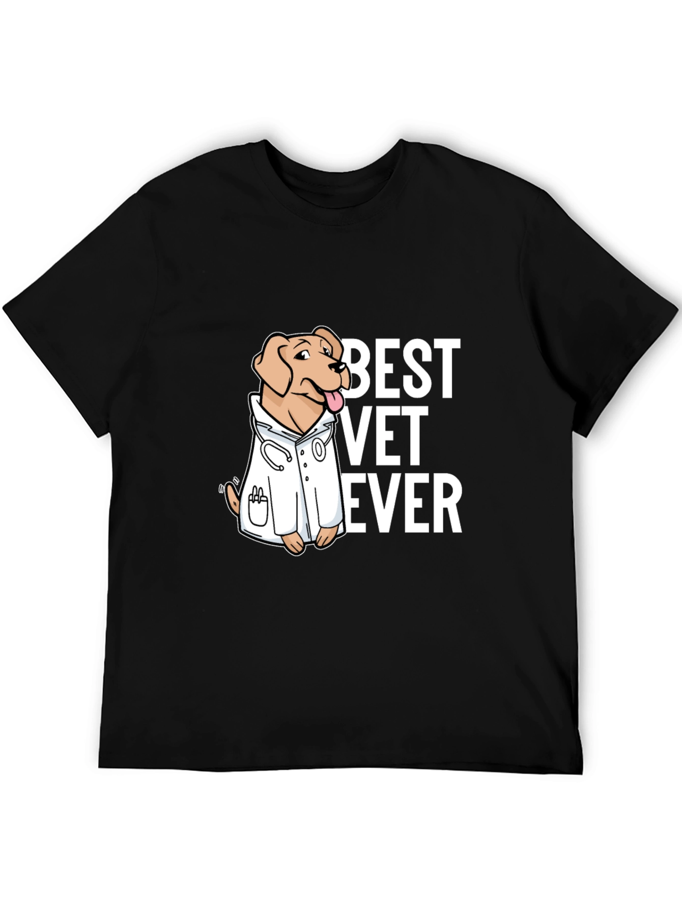 Black Best Vet Ever T-Shirt Dog Lover view 5