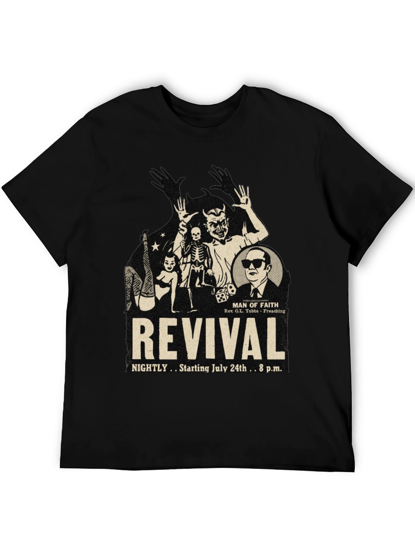 Black Revival Graphic Print T-Shirt view 5