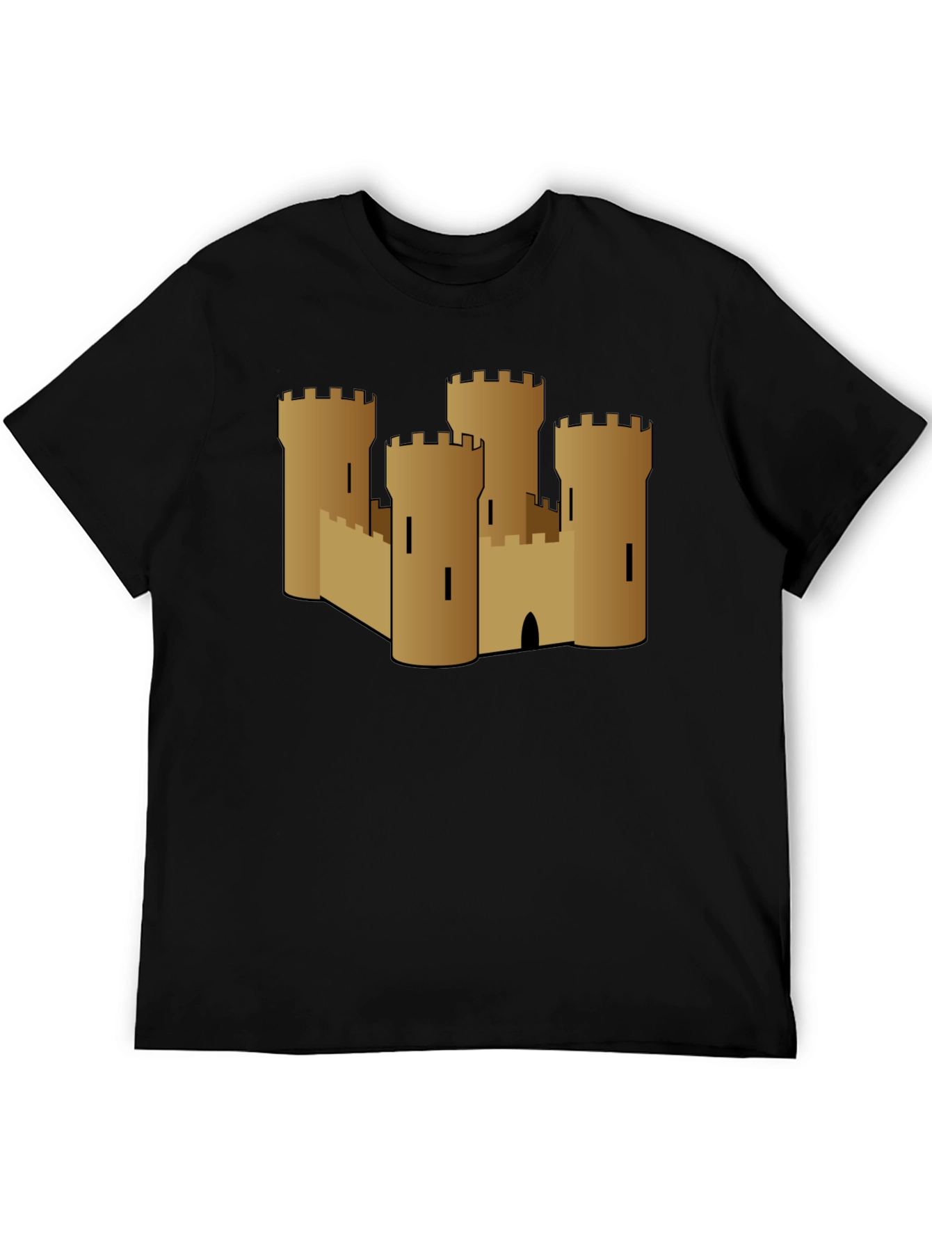Black Castle Graphic Tee - Medieval Style view 5