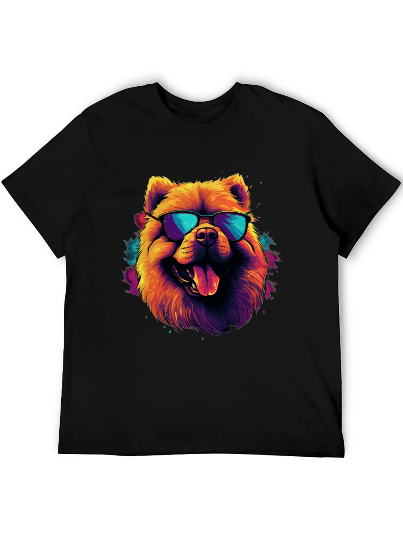 Black Cool Dog Graphic Tee - Funky Style view 5