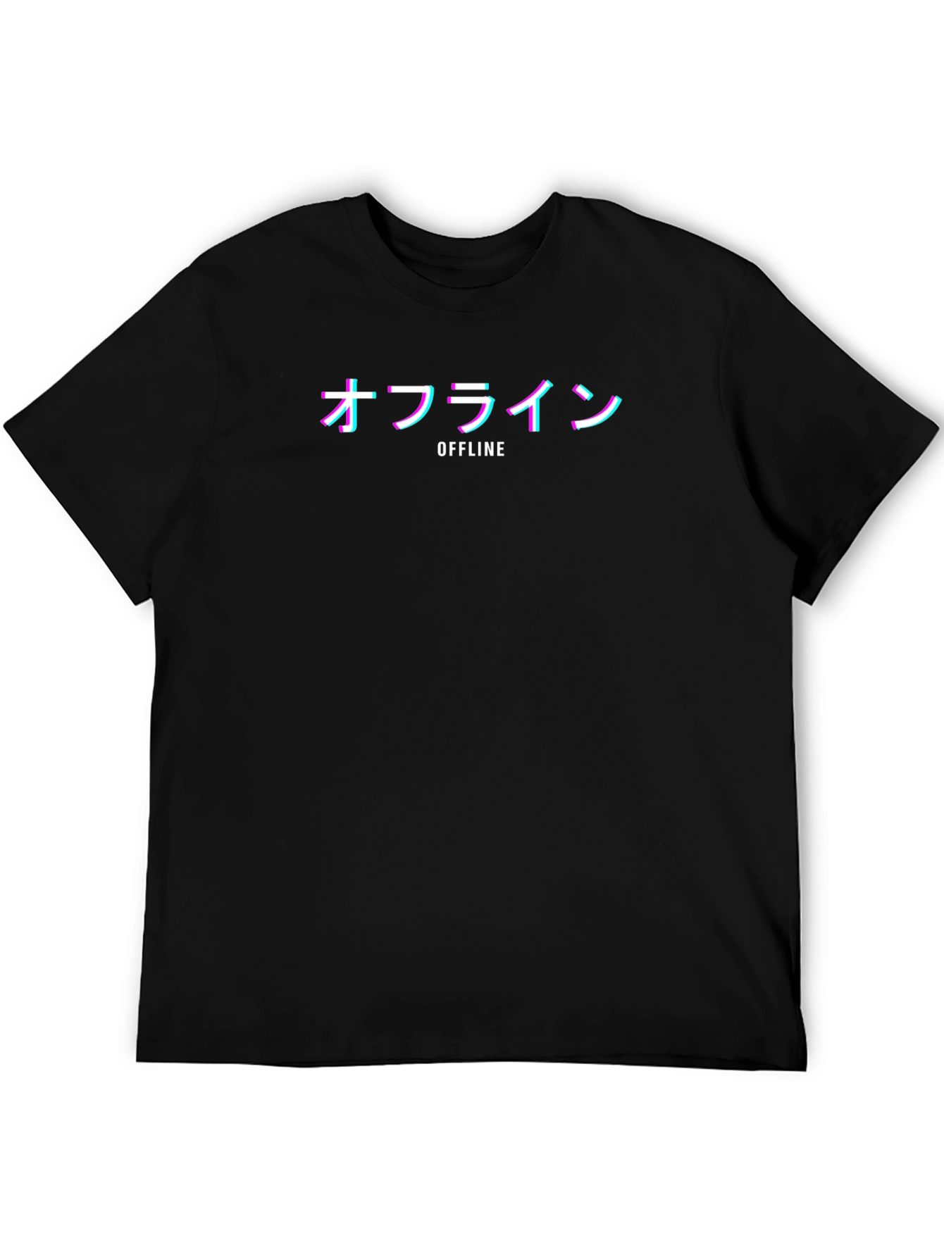 Black Offline Glitch T-Shirt - Urban Style view 5