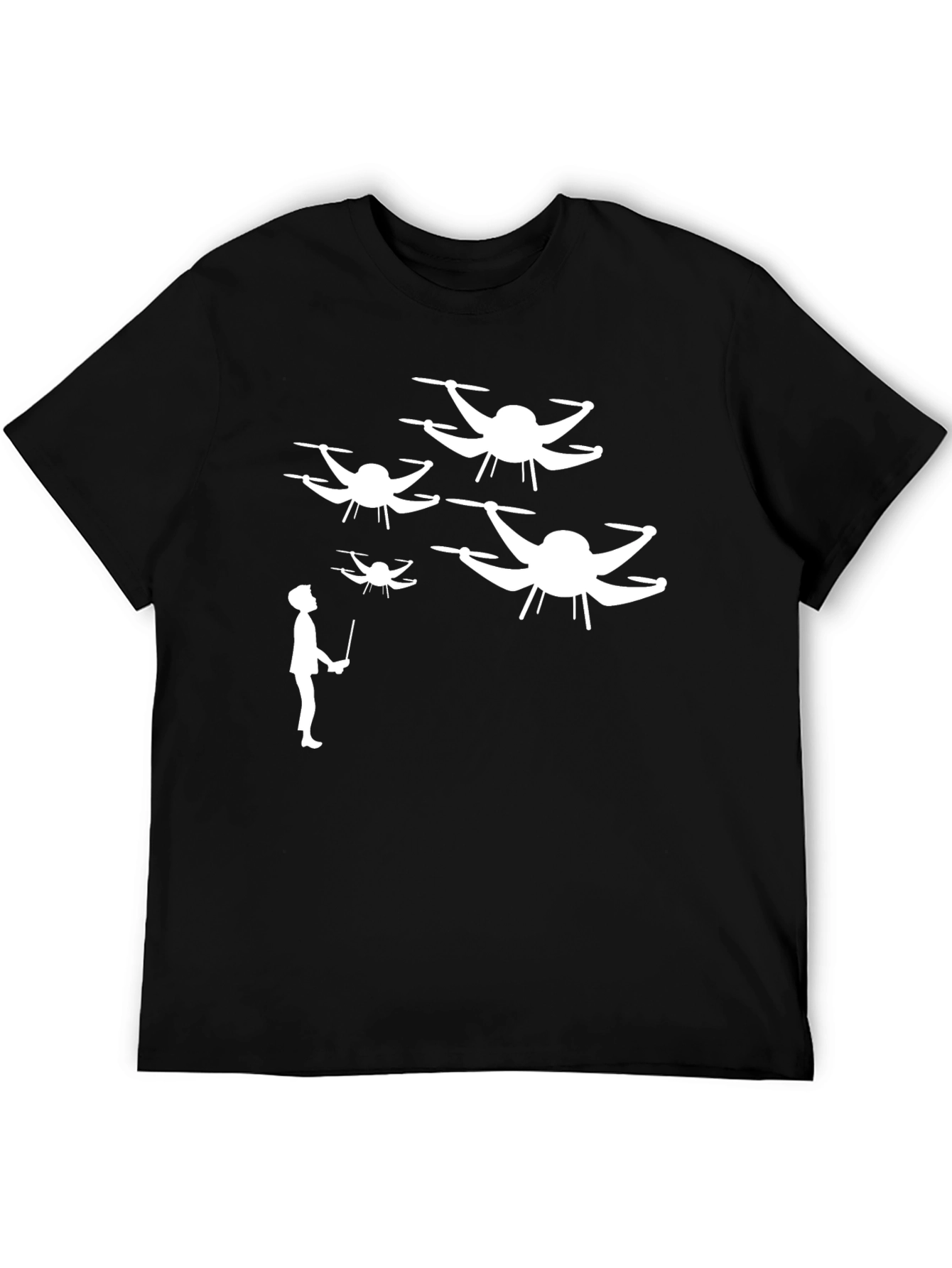 Black Drone Controller T-Shirt - Fly Your Style! view 5
