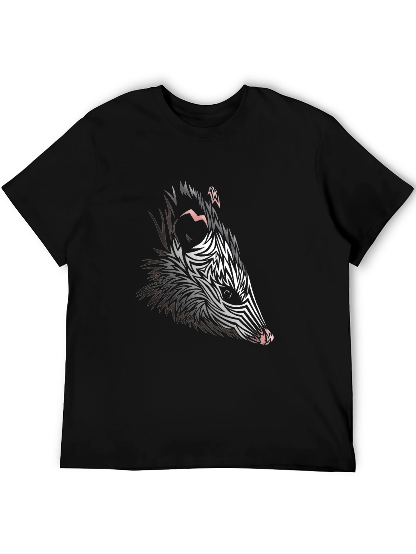 Black Opossum Graphic Black T-Shirt view 5