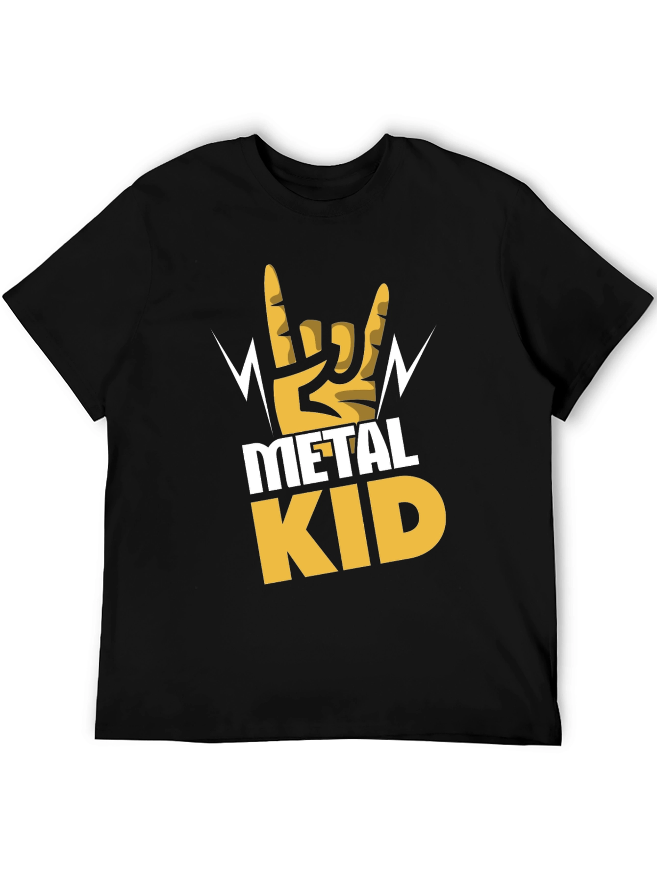 Black Metal Kid Graphic Tee - Rock On Style view 5