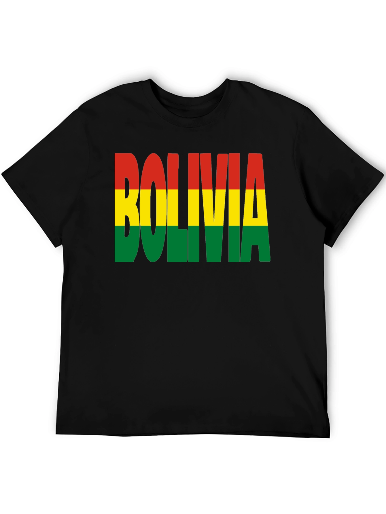 Black Bolivia Flag T-Shirt - Country Pride Graphic Tee view 5