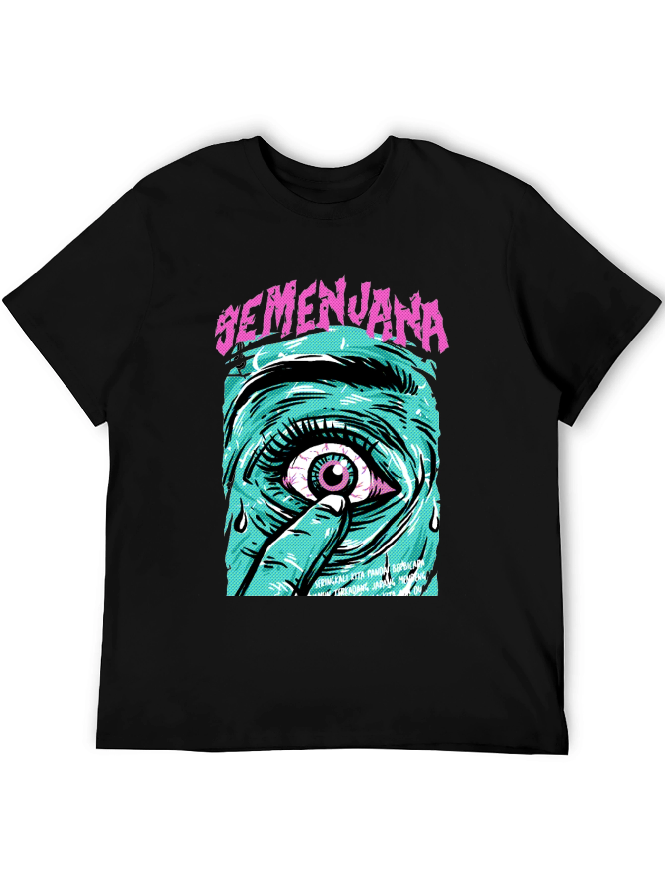 Black Eye Graphic Tee - Semenjana Black T-Shirt view 5