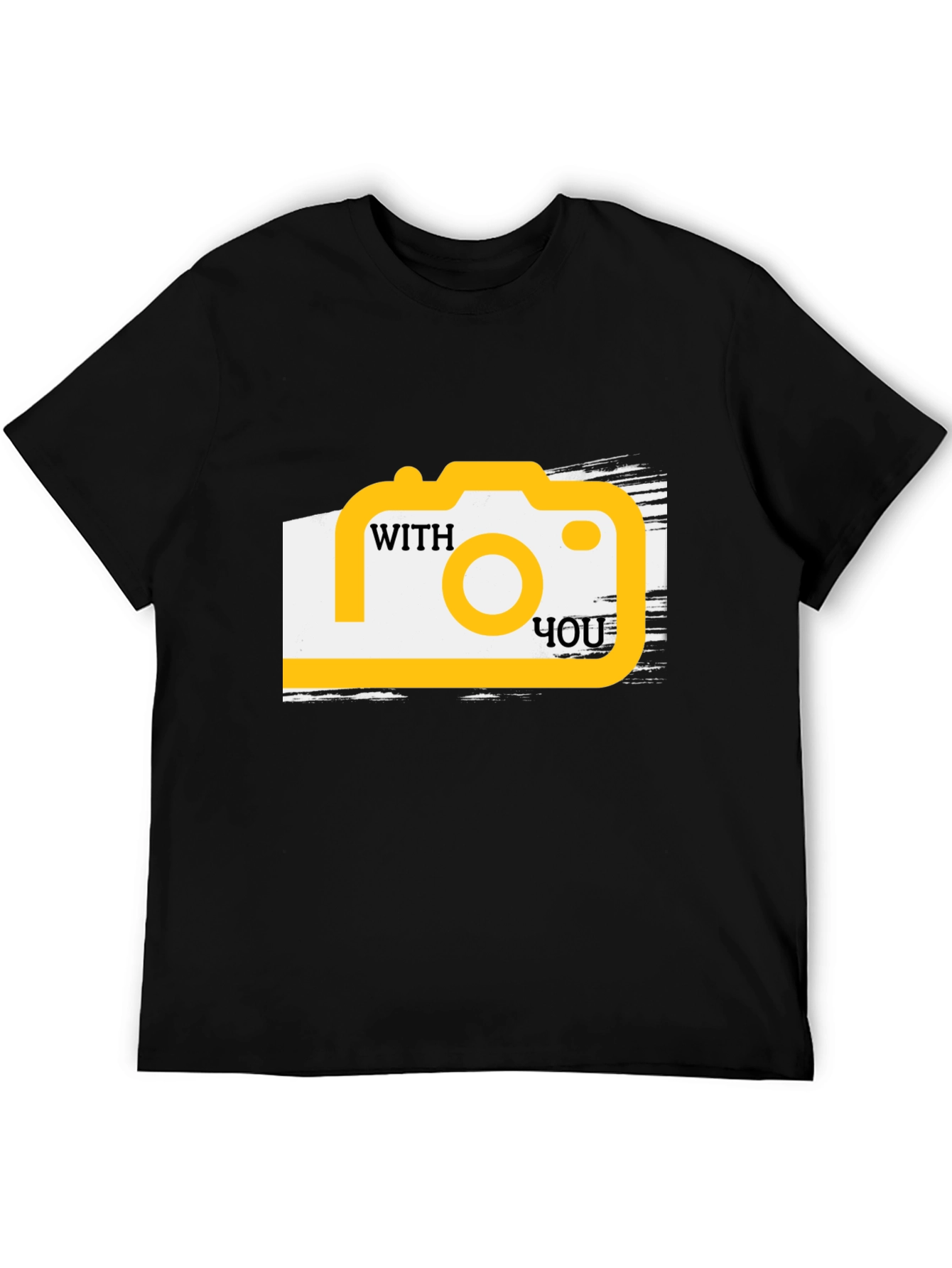 Black With You Camera Graphic Tee view 5