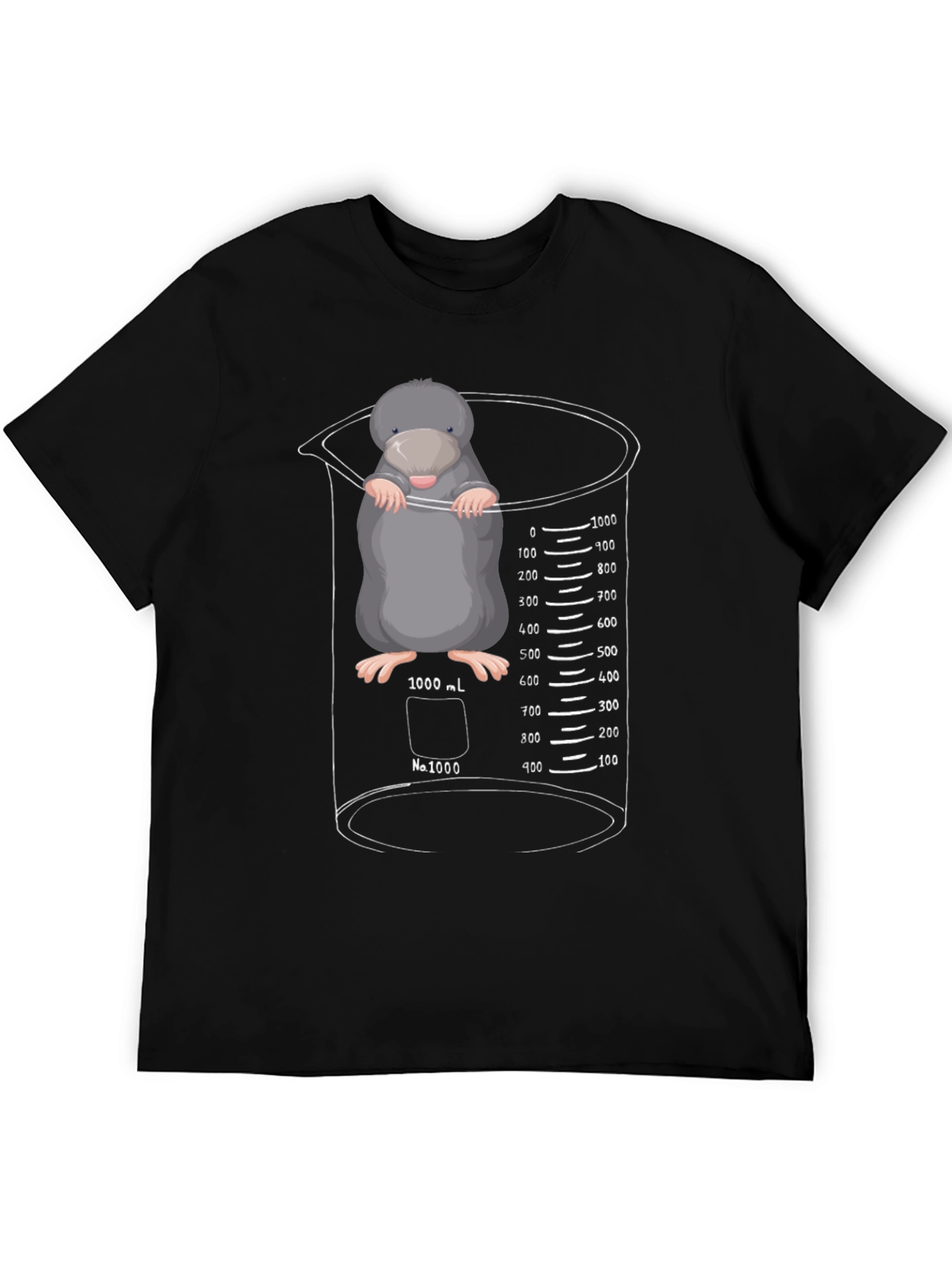 Black Mole in Beaker T-Shirt - Science Humor Tee view 5