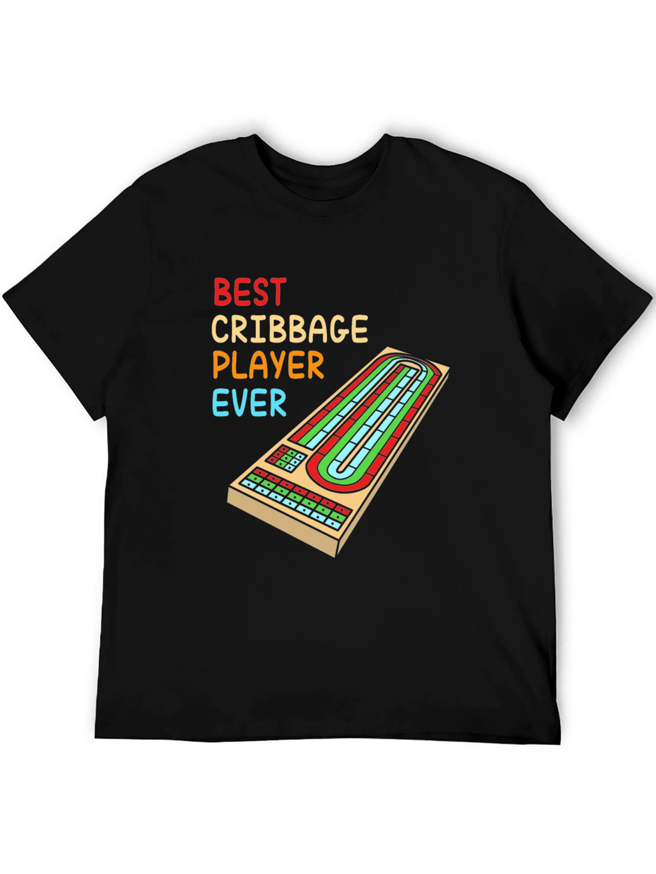 Black Best Cribbage Player Ever T-Shirt view 5