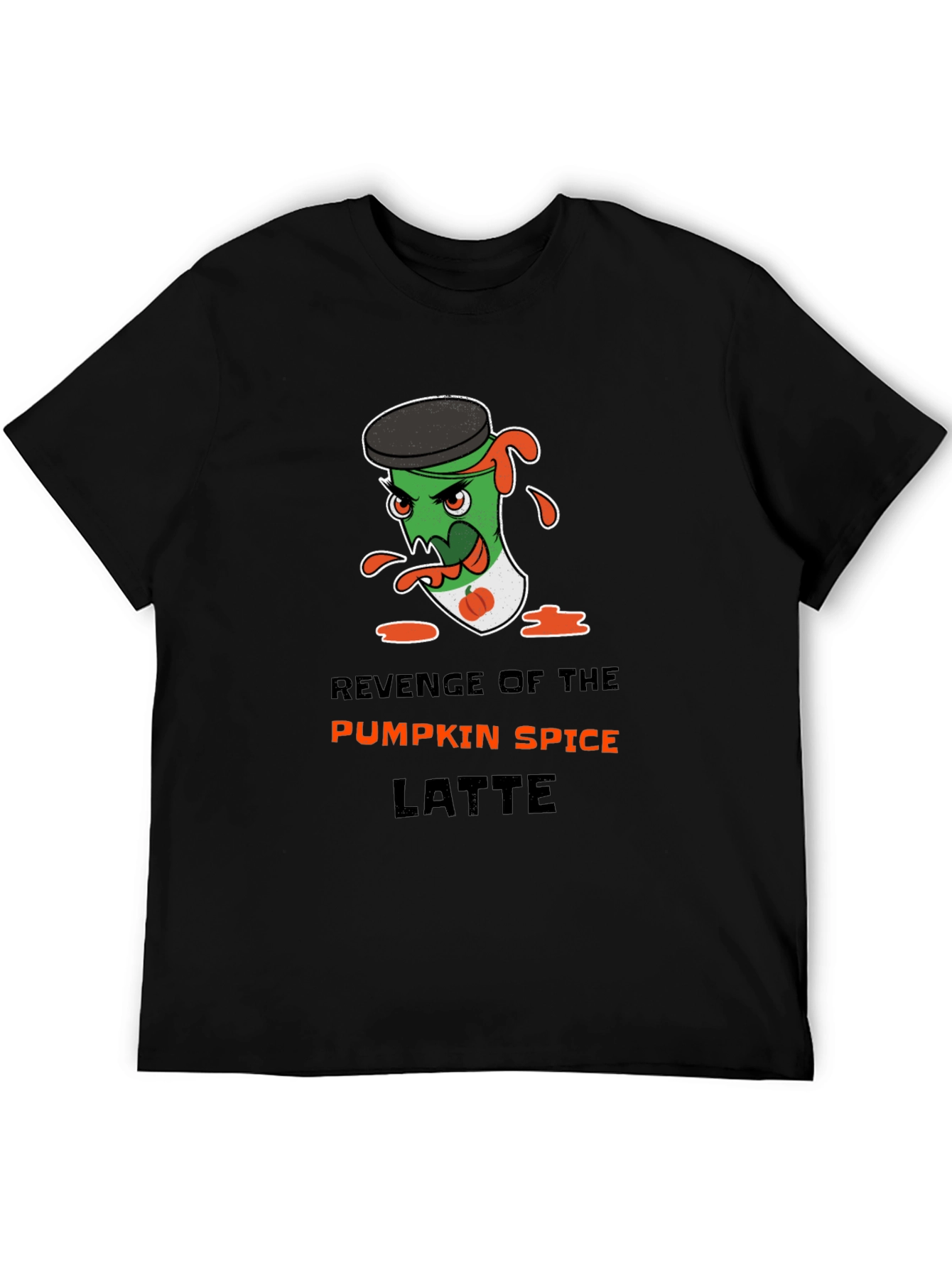 Black Revenge of Pumpkin Spice Latte Graphic Tee view 5