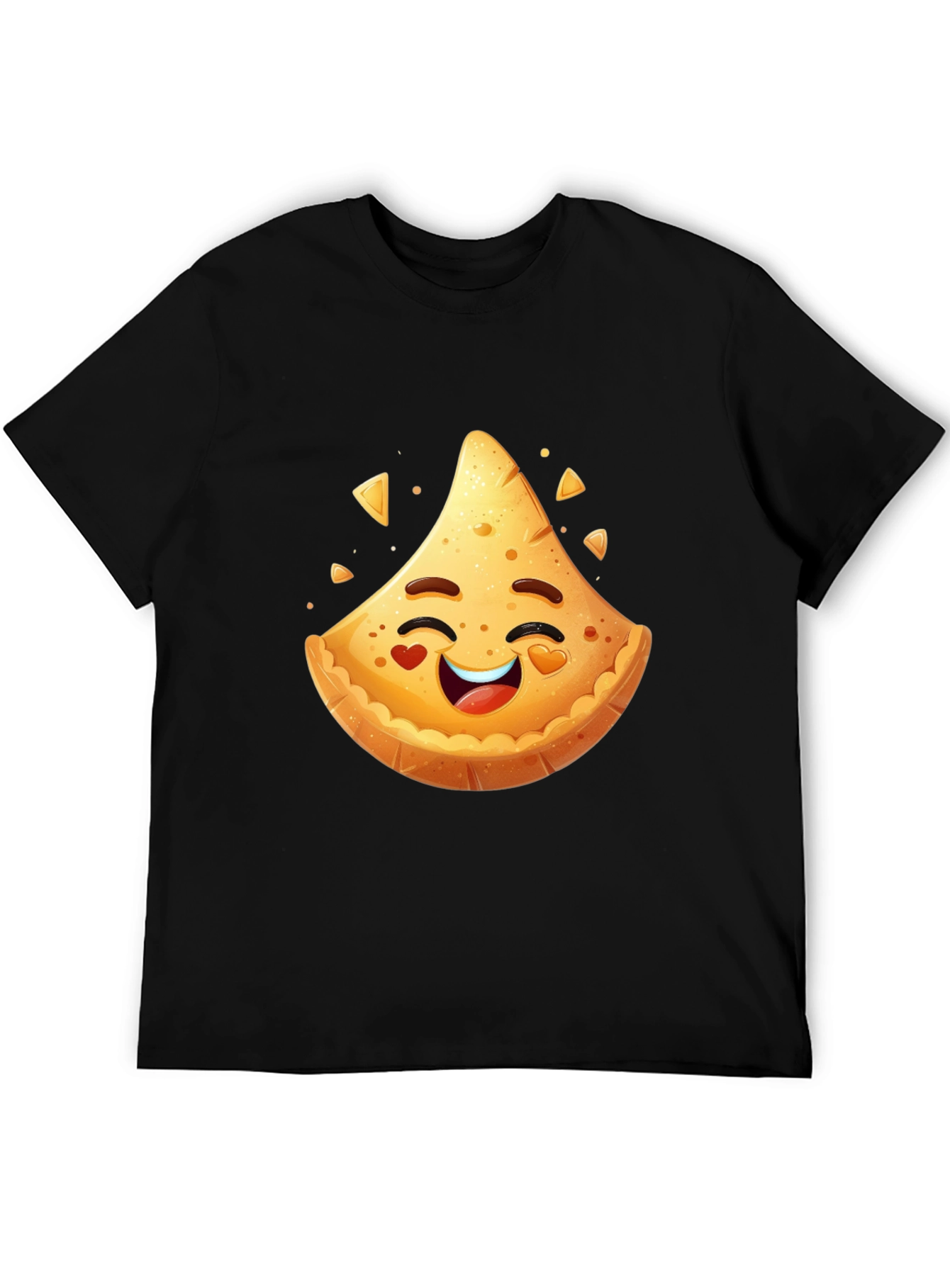 Black Cute Empanada Graphic Tee - Black Comfort Fit T-Shirt view 5