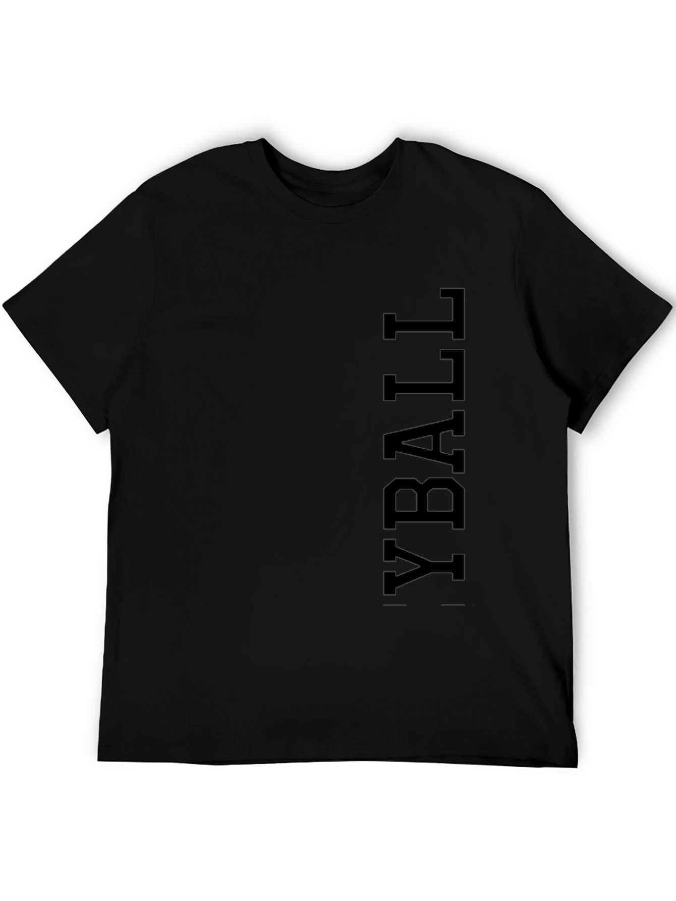 Black Black Yball T-Shirt Casual Wear view 5