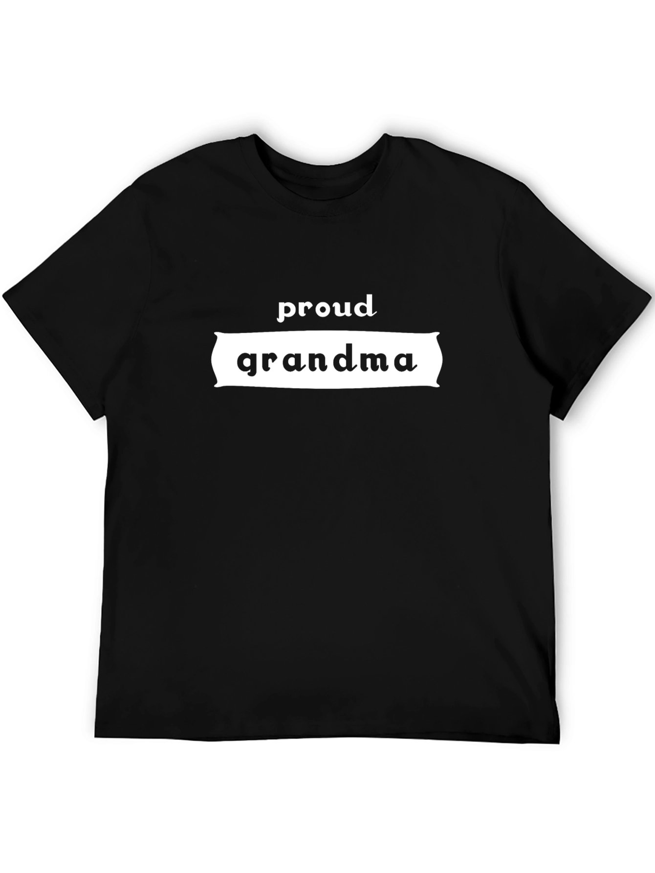 Black Proud Grandma T-Shirt - Black Graphic Tee view 5