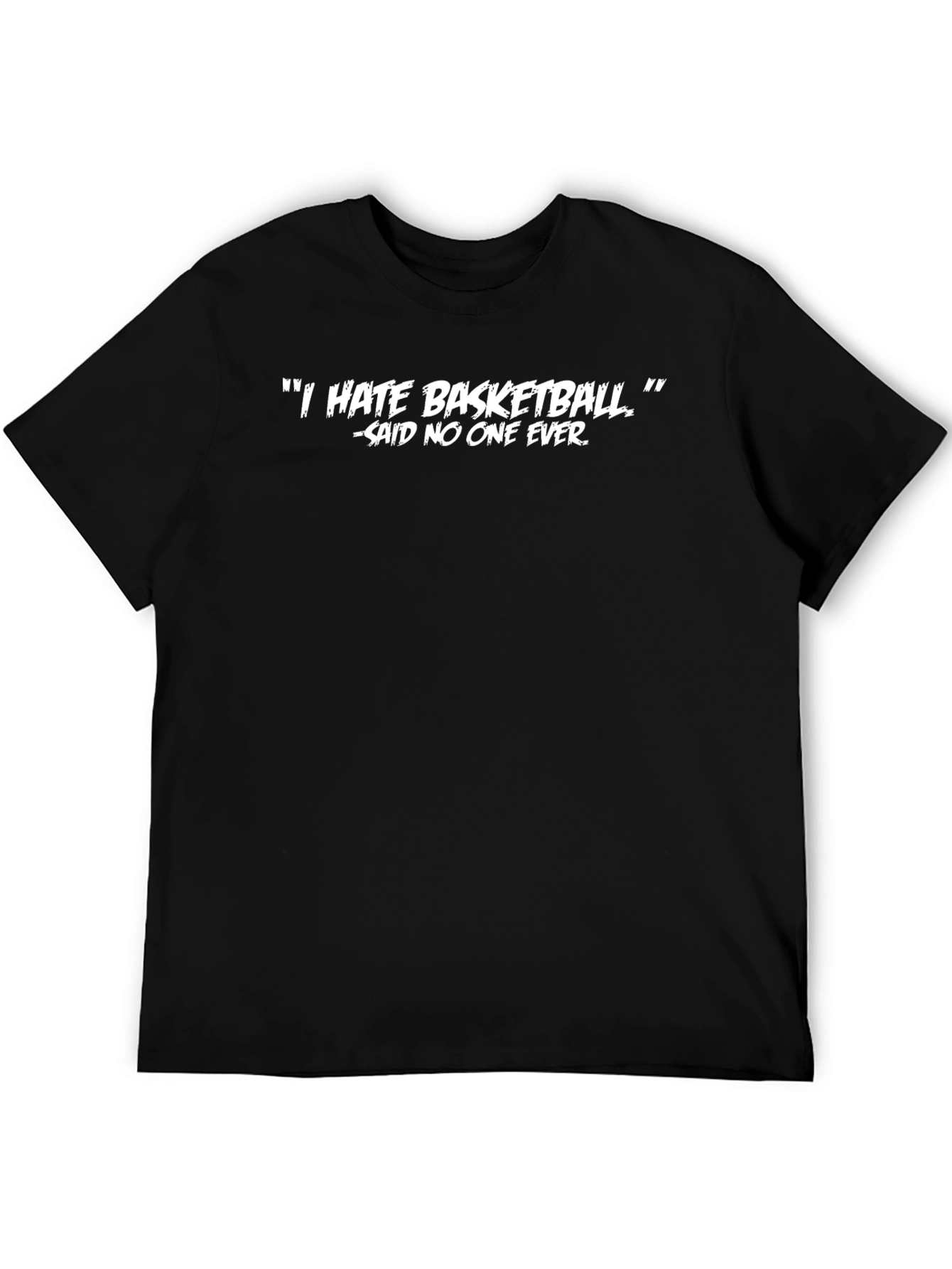 Black I Hate Basketball T-Shirt view 5