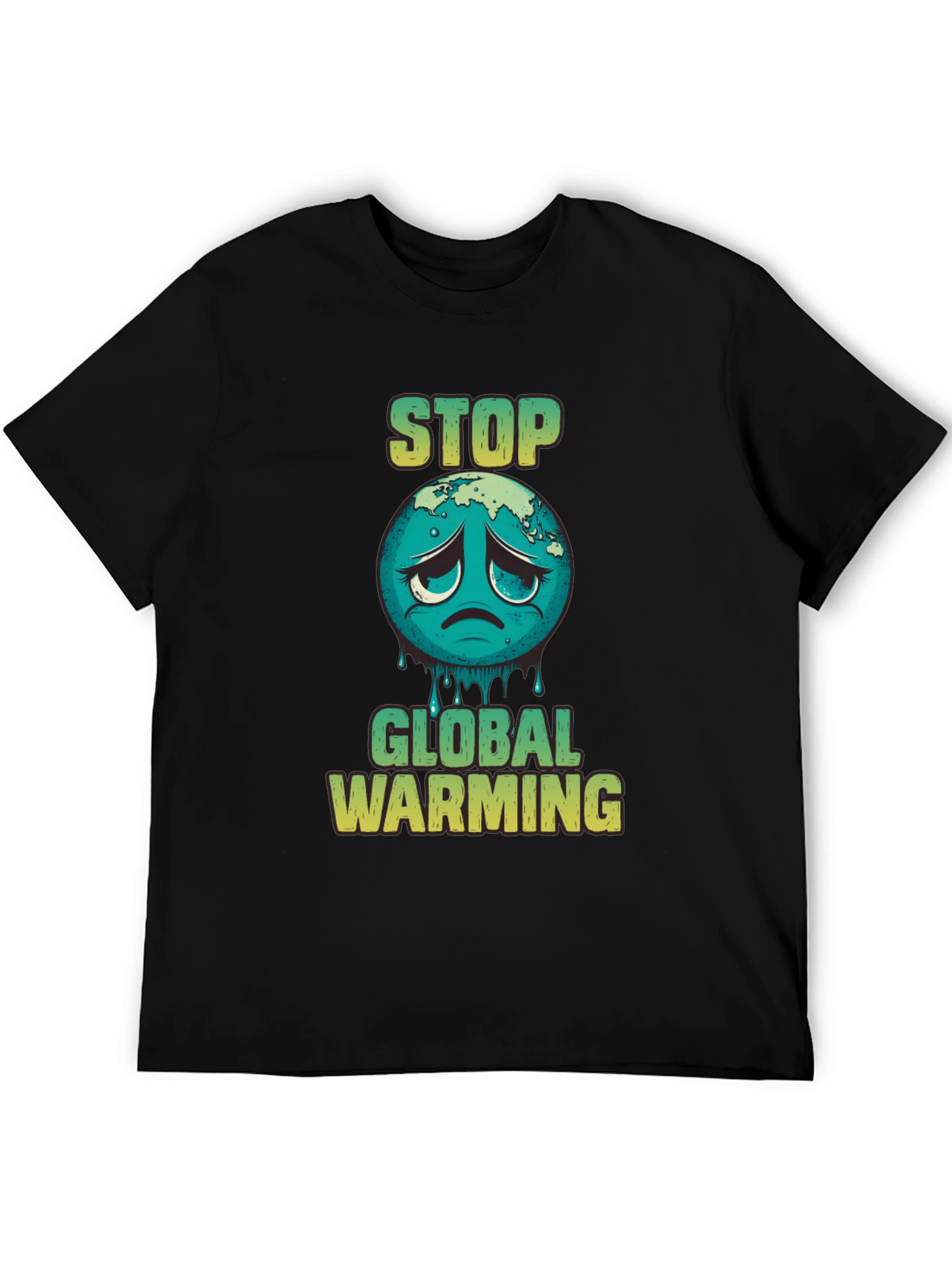 Black Stop Global Warming Graphic T-Shirt view 5