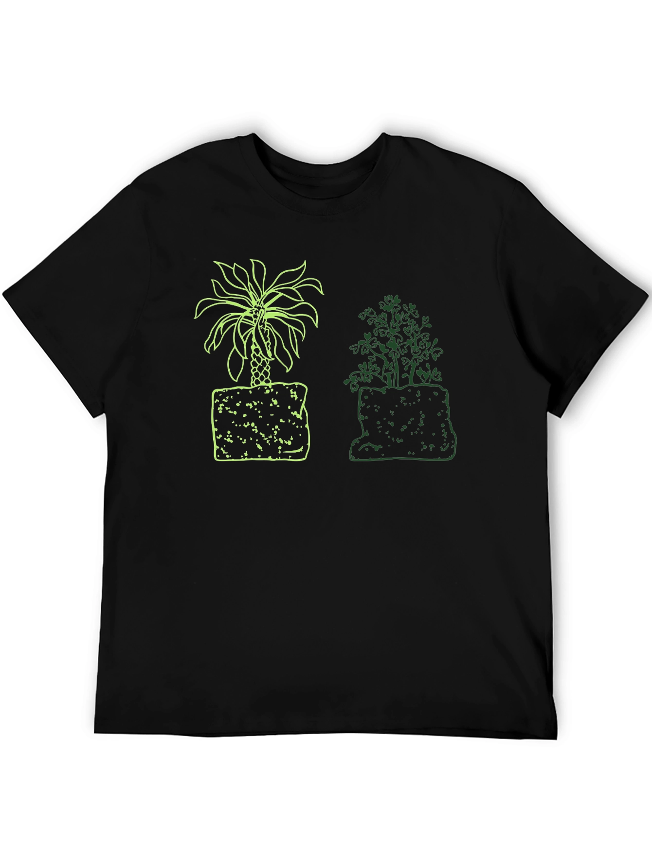 Black Palm & Shrub Graphic Black T-Shirt view 5